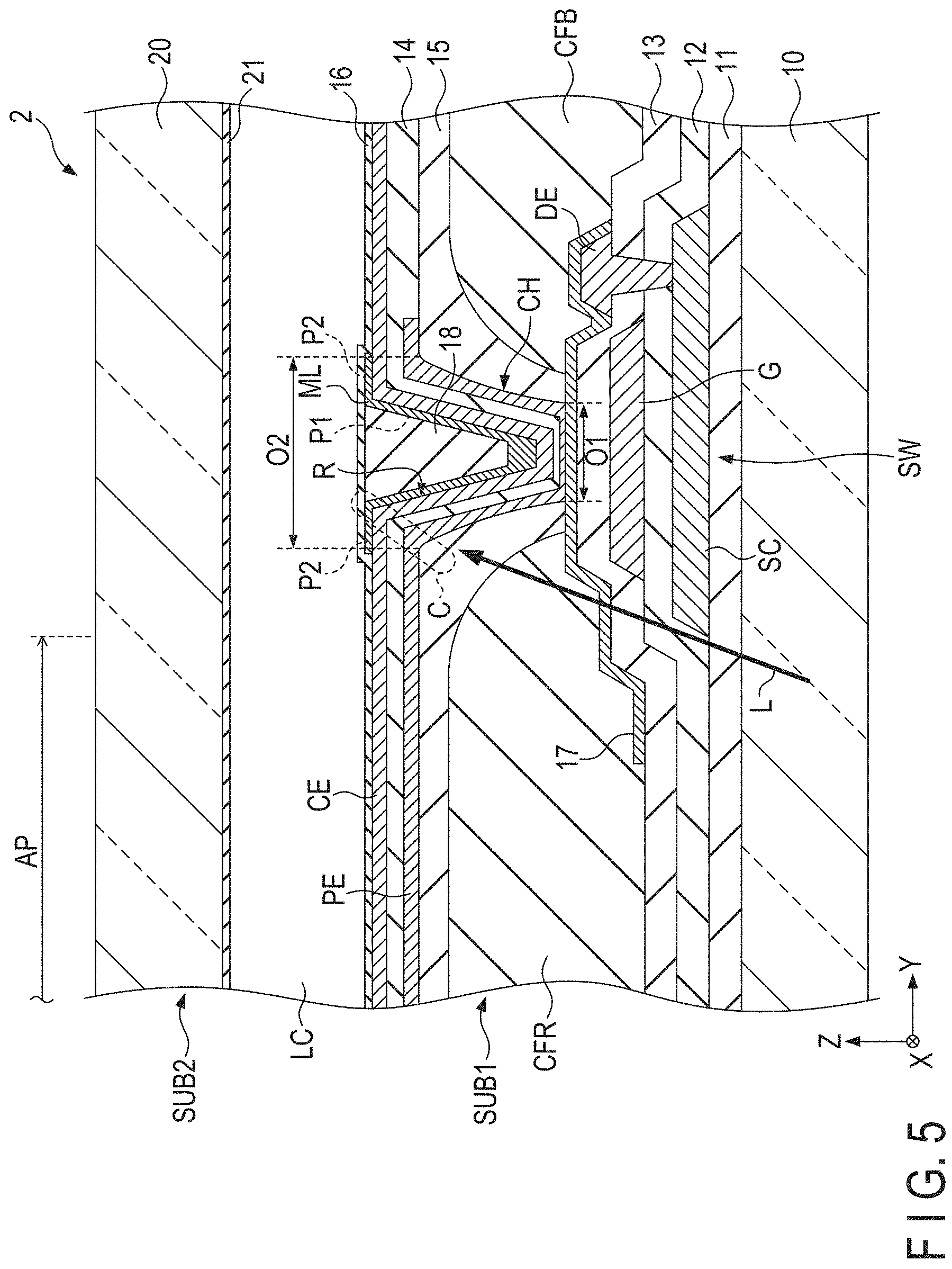 Patent US11782319 Figure 5 – Display device
