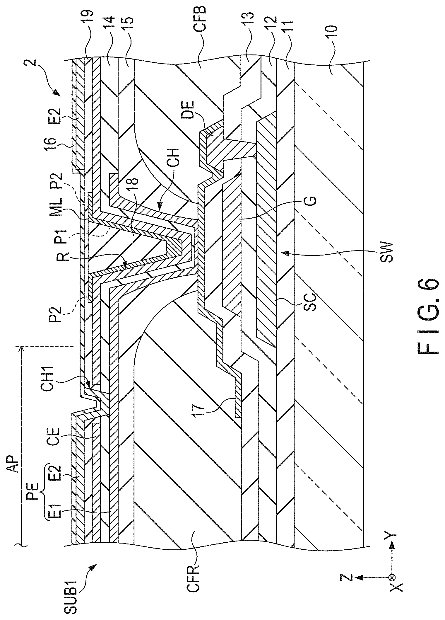 Patent US11782319 Figure 6 – Display device