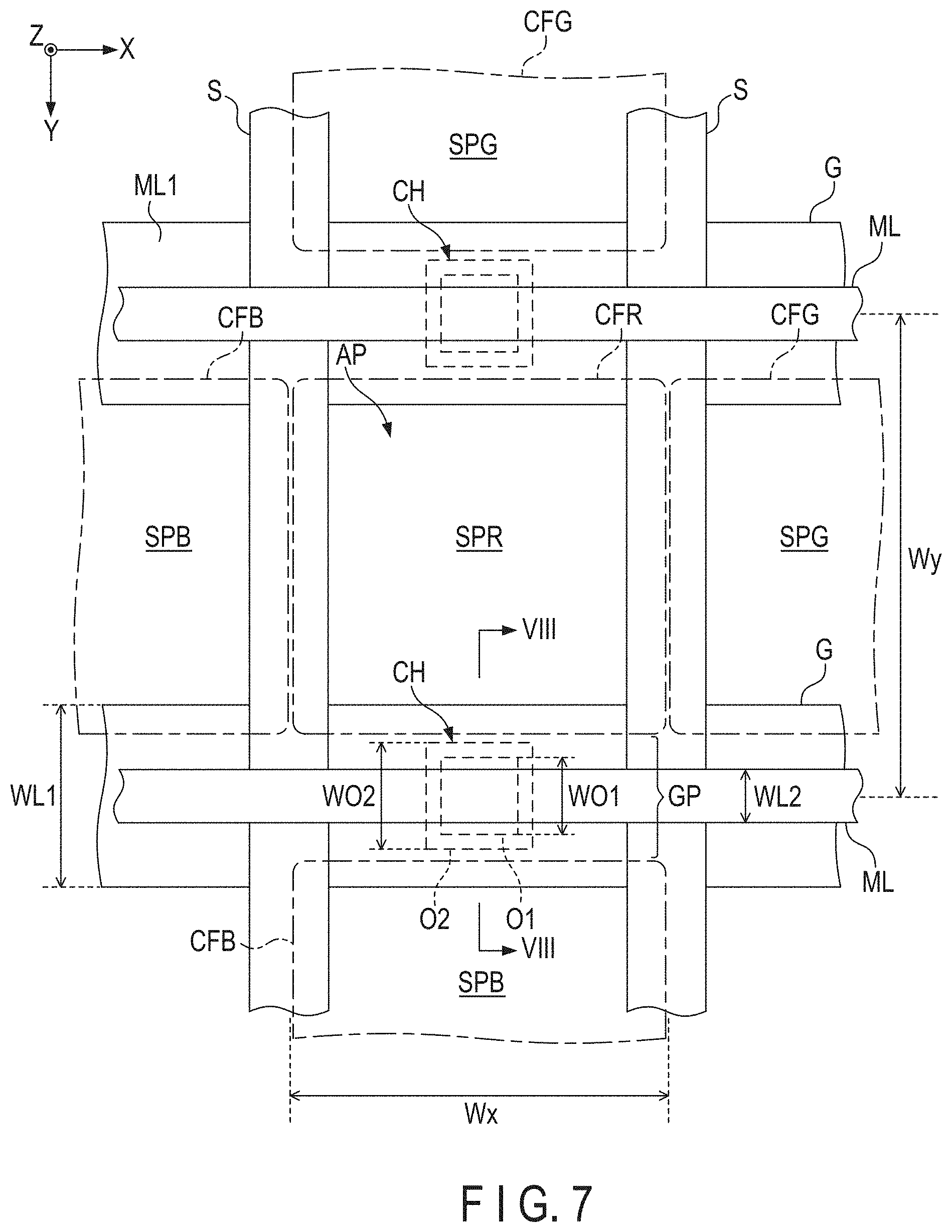 Patent US11782319 Figure 7 – Display device