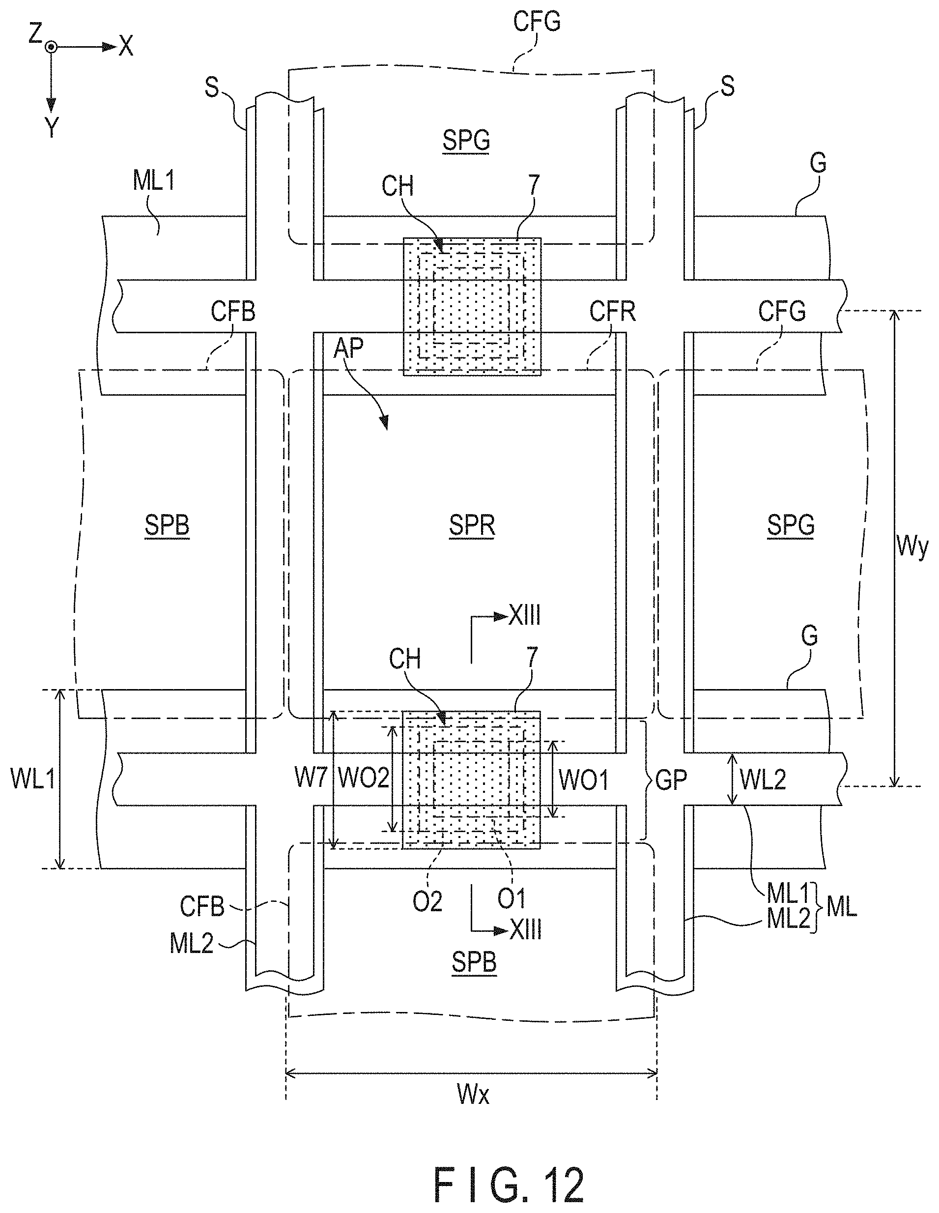 Patent US11782319 Figure 12 – Display device