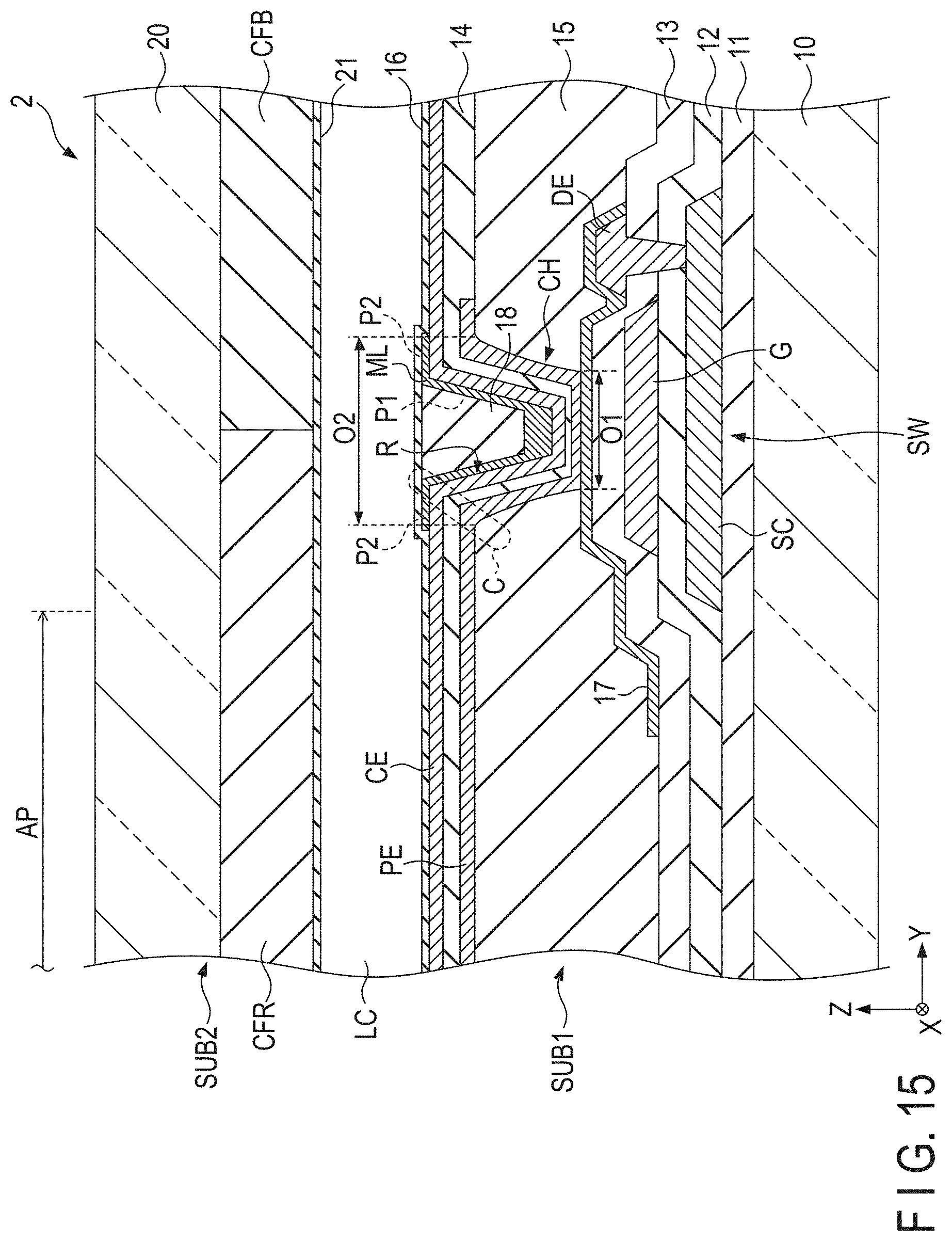 Patent US11782319 Figure 15 – Display device