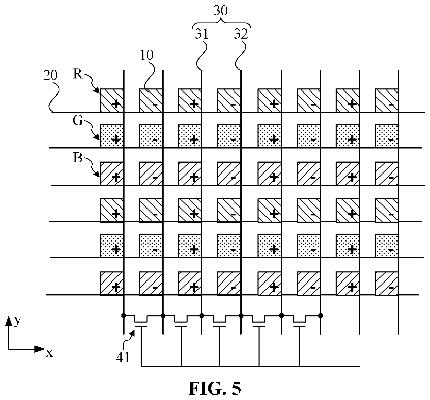 Patent US11782321 Figure 4 – Array substrate, driving method of array substrate, and display device