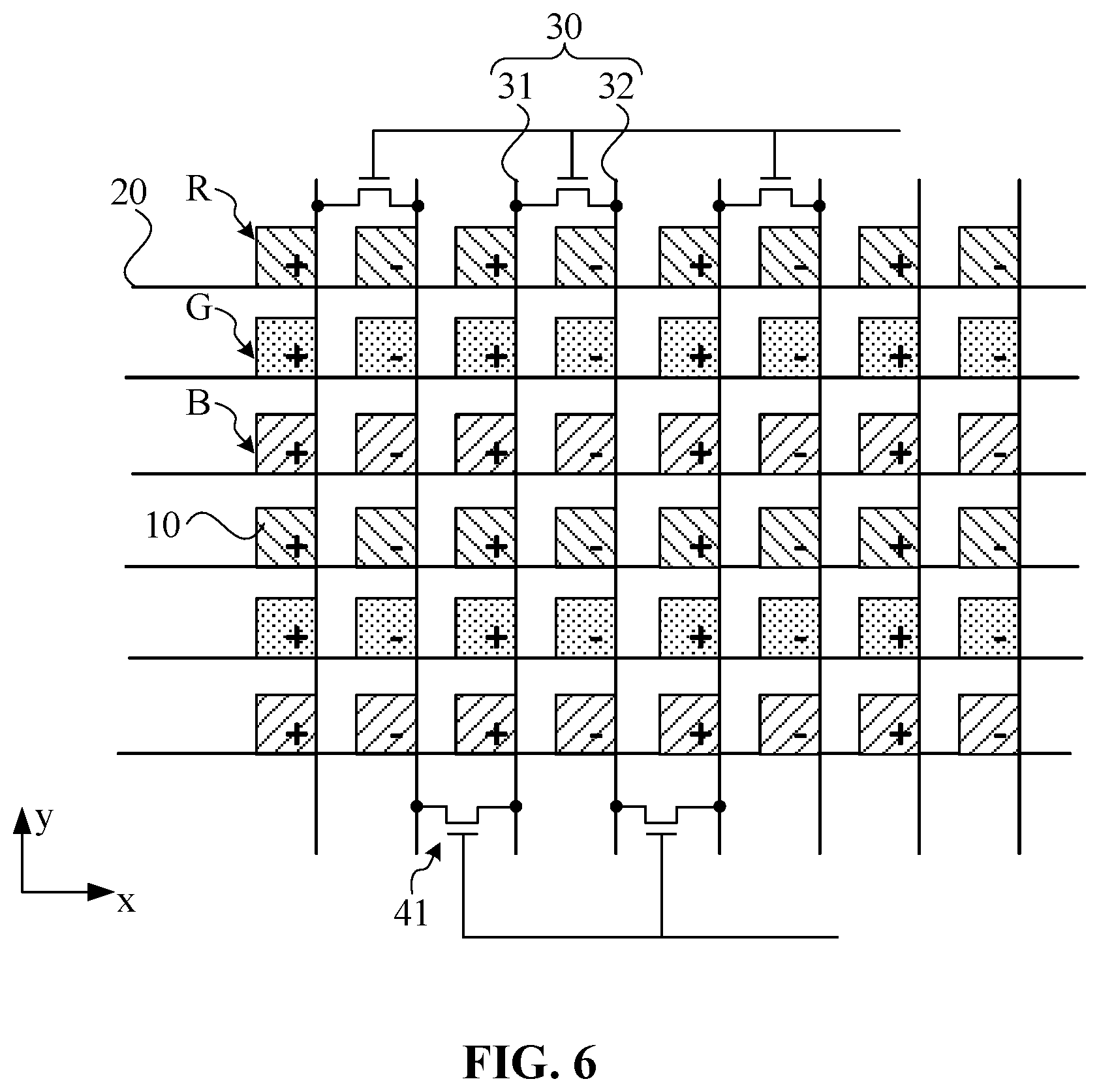 Patent US11782321 Figure 5 – Array substrate, driving method of array substrate, and display device