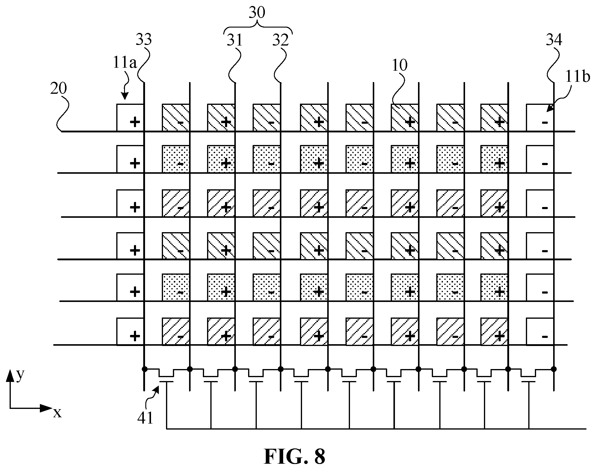 Patent US11782321 Figure 7 – Array substrate, driving method of array substrate, and display device