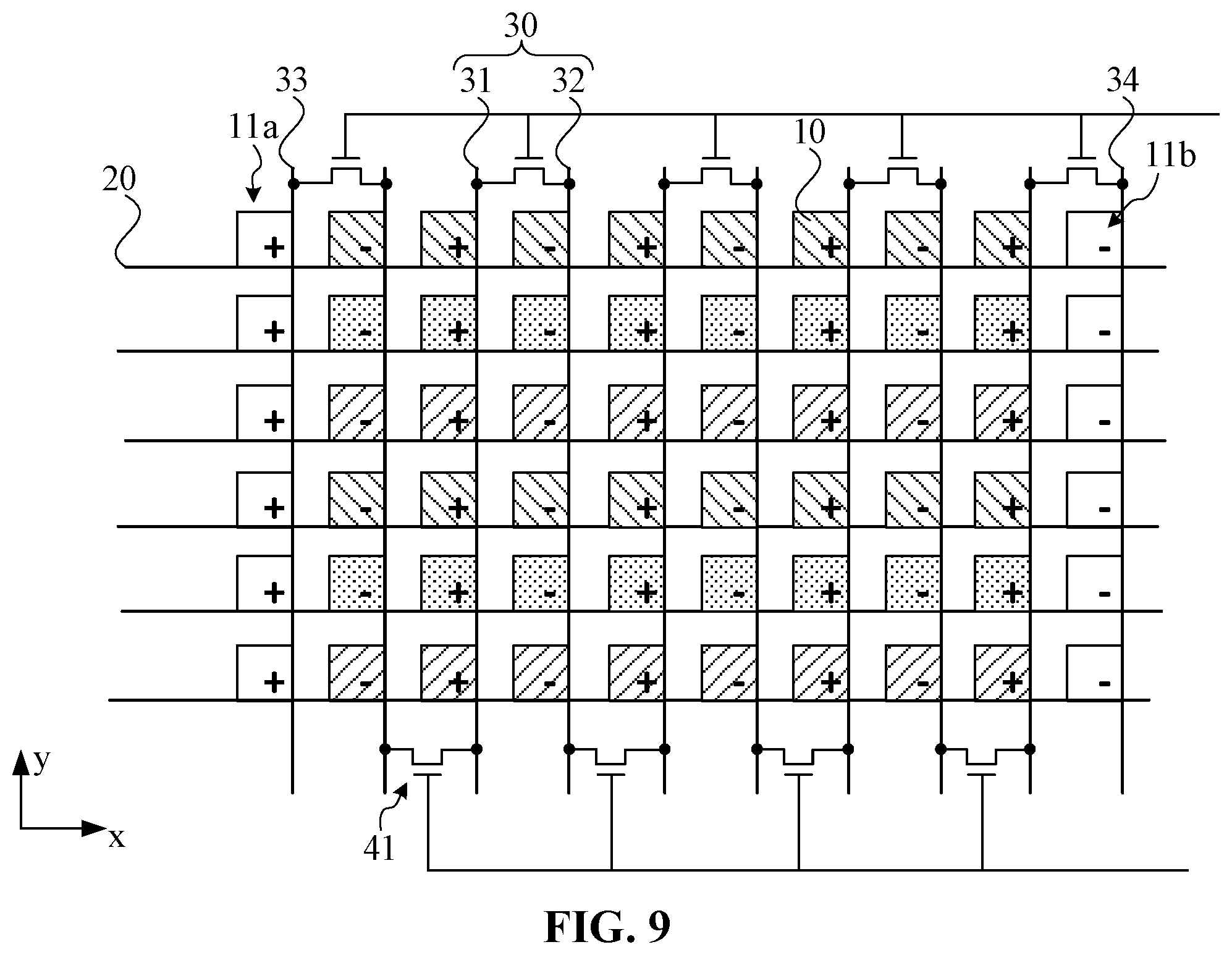Patent US11782321 Figure 8 – Array substrate, driving method of array substrate, and display device