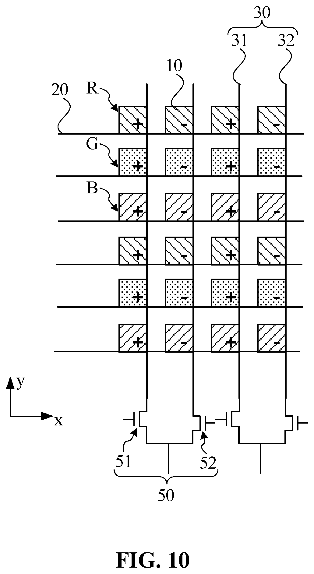 Patent US11782321 Figure 9 – Array substrate, driving method of array substrate, and display device