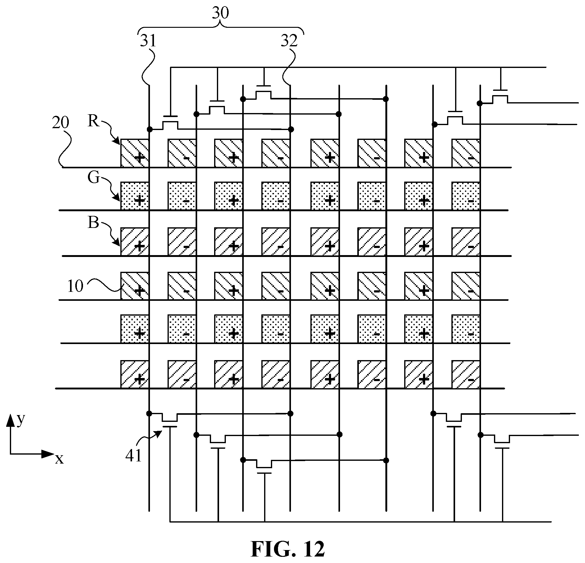 Patent US11782321 Figure 11 – Array substrate, driving method of array substrate, and display device
