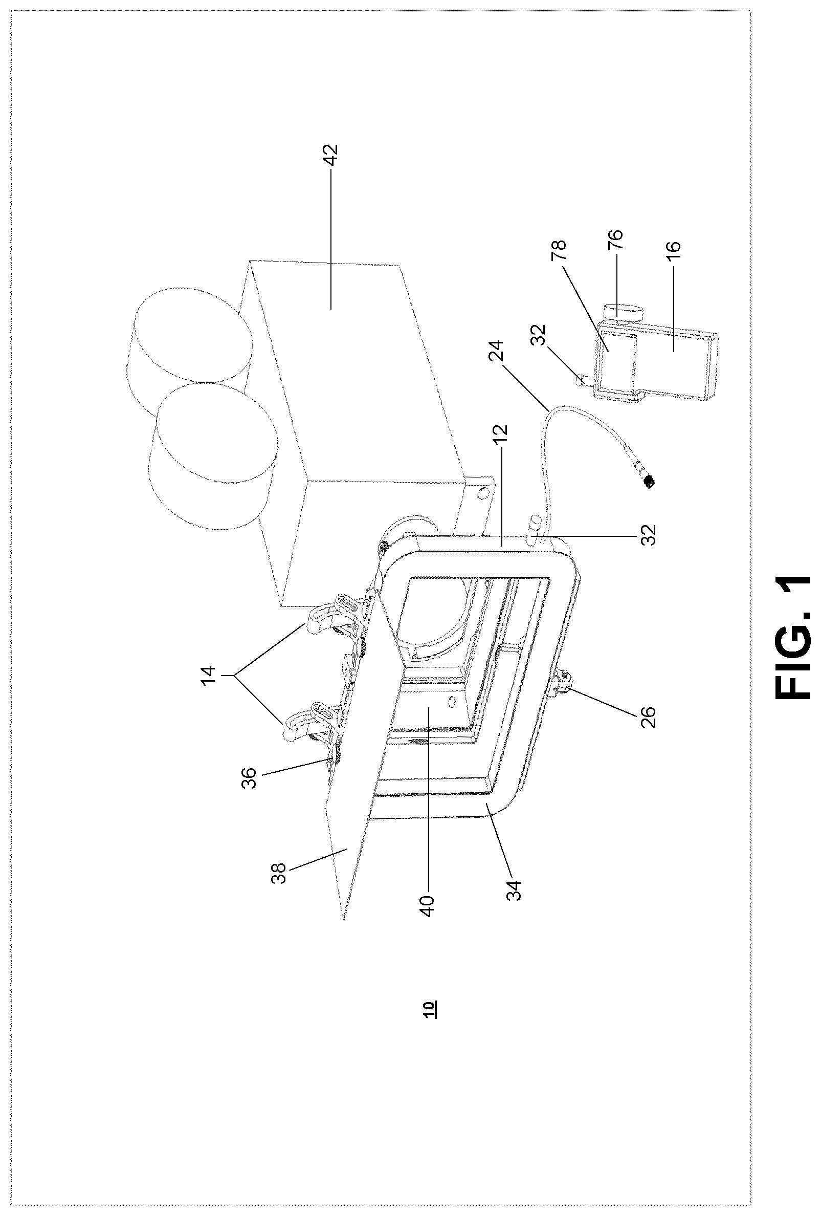 Patent US11782326 — Lighting device for camera and mounting bracket — Figure 1