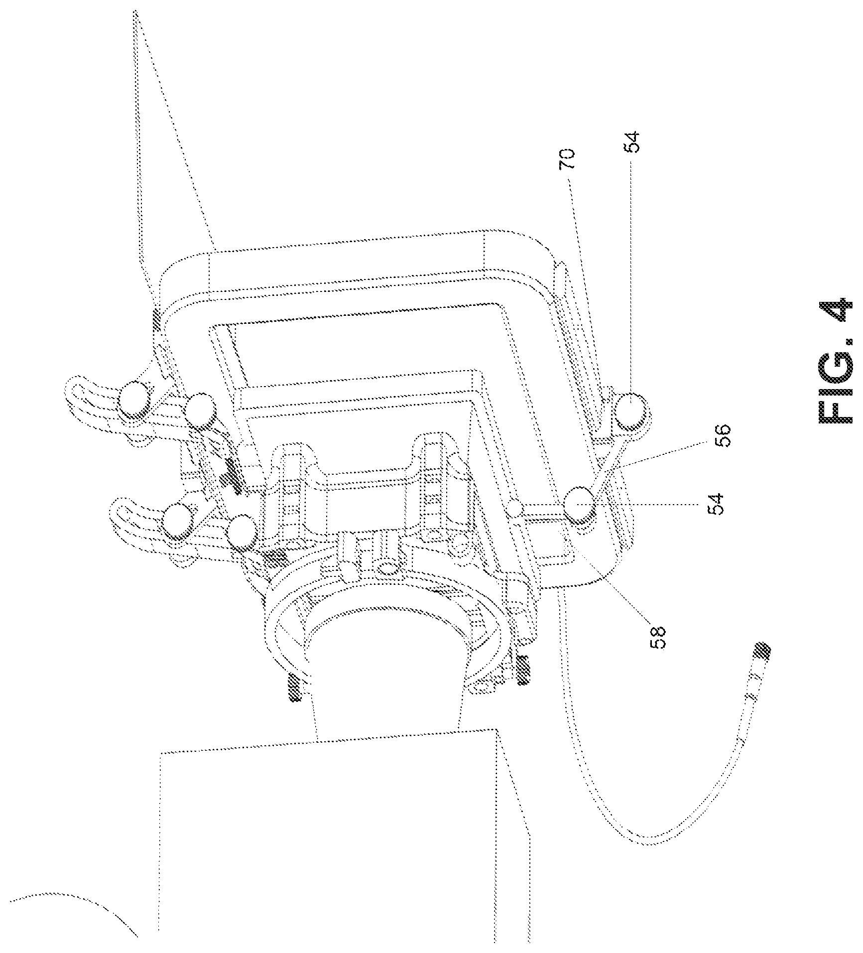 Patent US11782326 Figure 4 – Lighting device for camera and mounting bracket