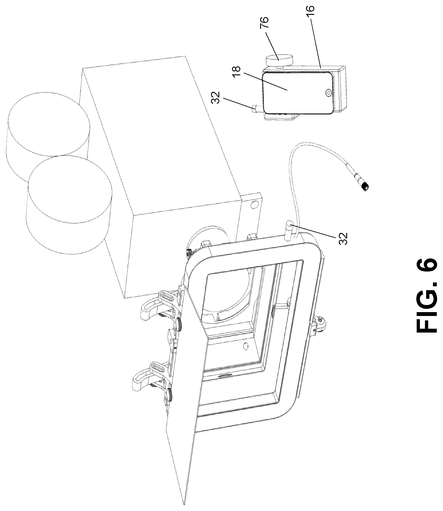 Patent US11782326 Figure 6 – Lighting device for camera and mounting bracket