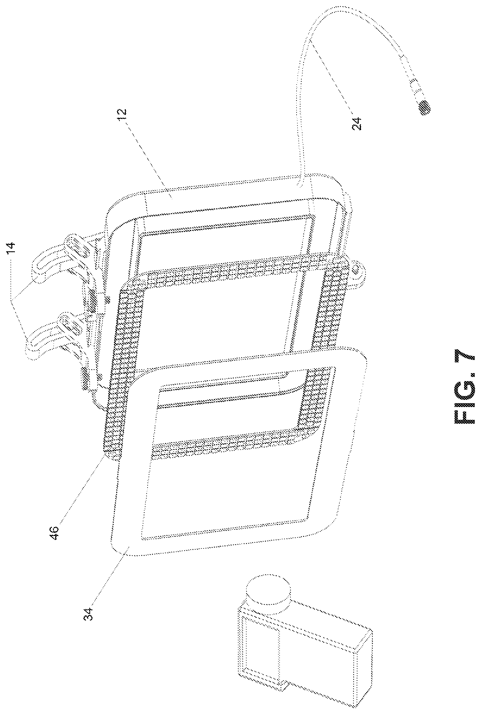 Patent US11782326 Figure 7 – Lighting device for camera and mounting bracket