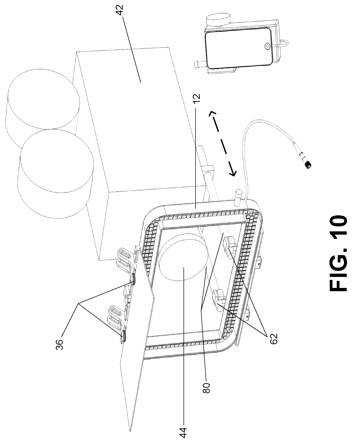 Patent US11782326 Figure 10 – Lighting device for camera and mounting bracket