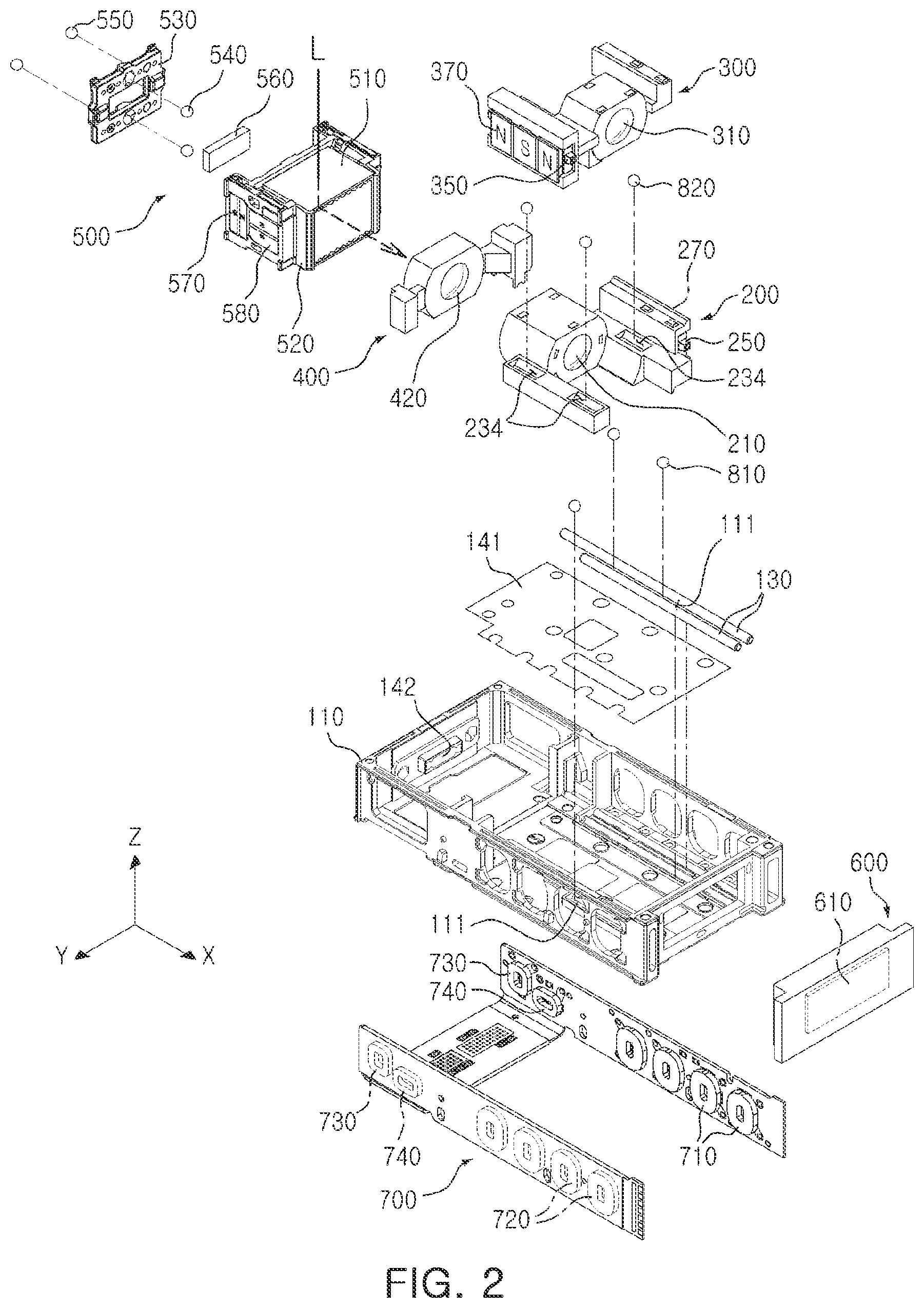 Patent US11782328 Figure 2 – Camera including sound reducing member
