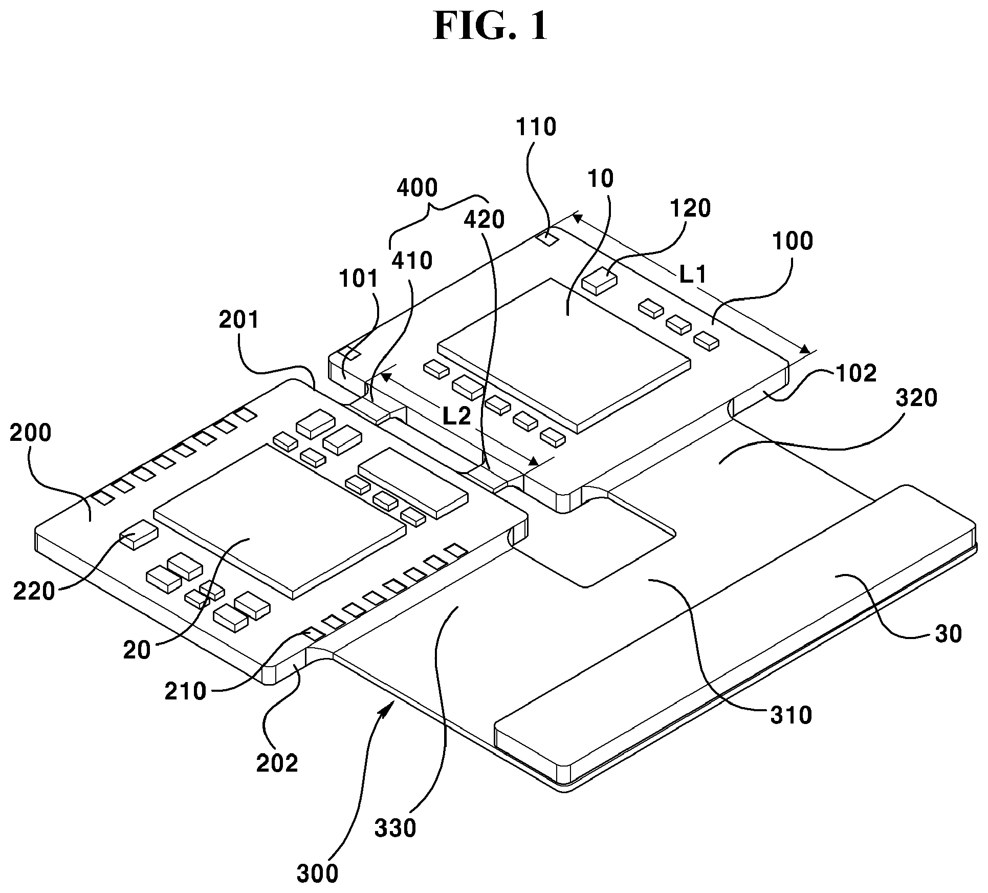 Patent US11782329 Figure 1 – Camera module, dual camera module, optical device, and method for manufacturing dual camera module
