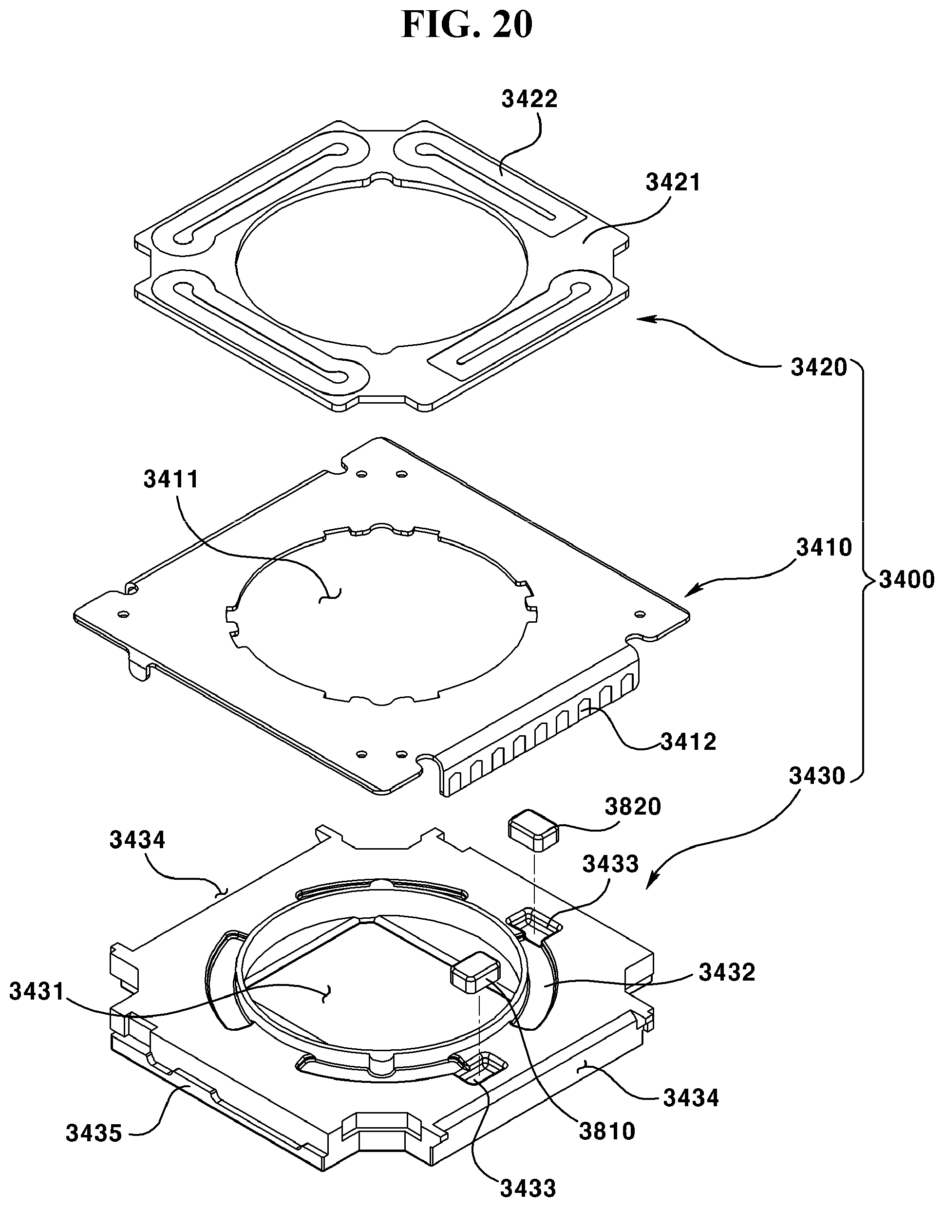 Patent US11782329 Figure 20 – Camera module, dual camera module, optical device, and method for manufacturing dual camera module