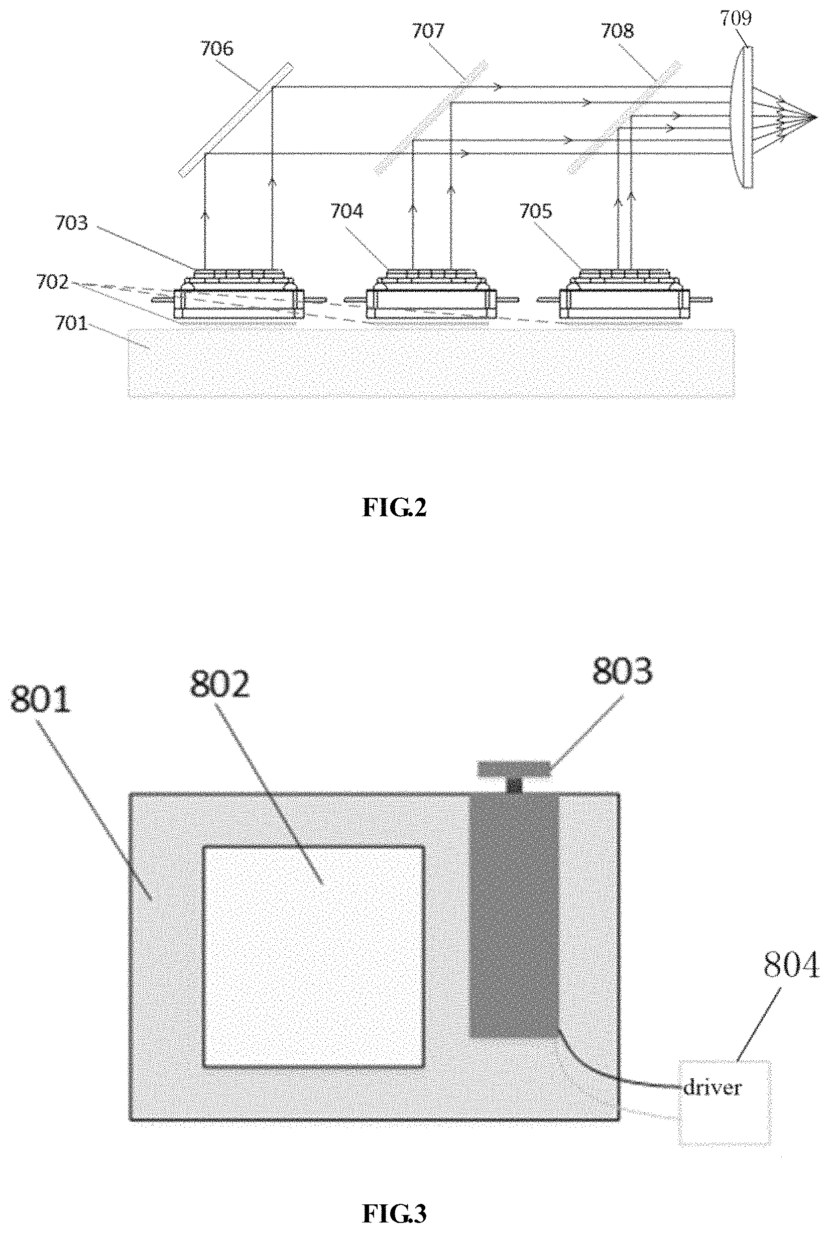Patent US11782332 Figure 2 – Laser light source system of modular high-efficiency heat-dissipation uniform field