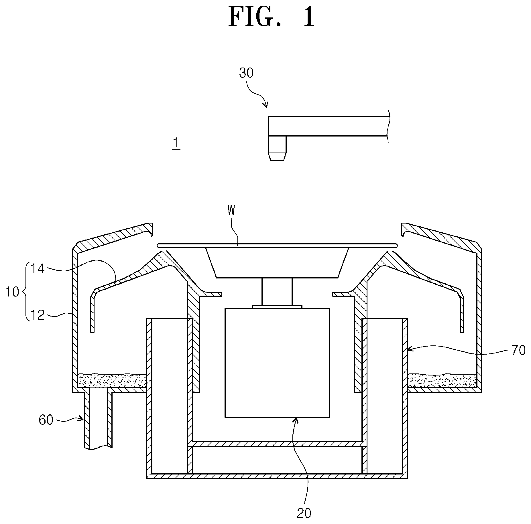 Patent US11782348 — Apparatus for treating substrate — Figure 1