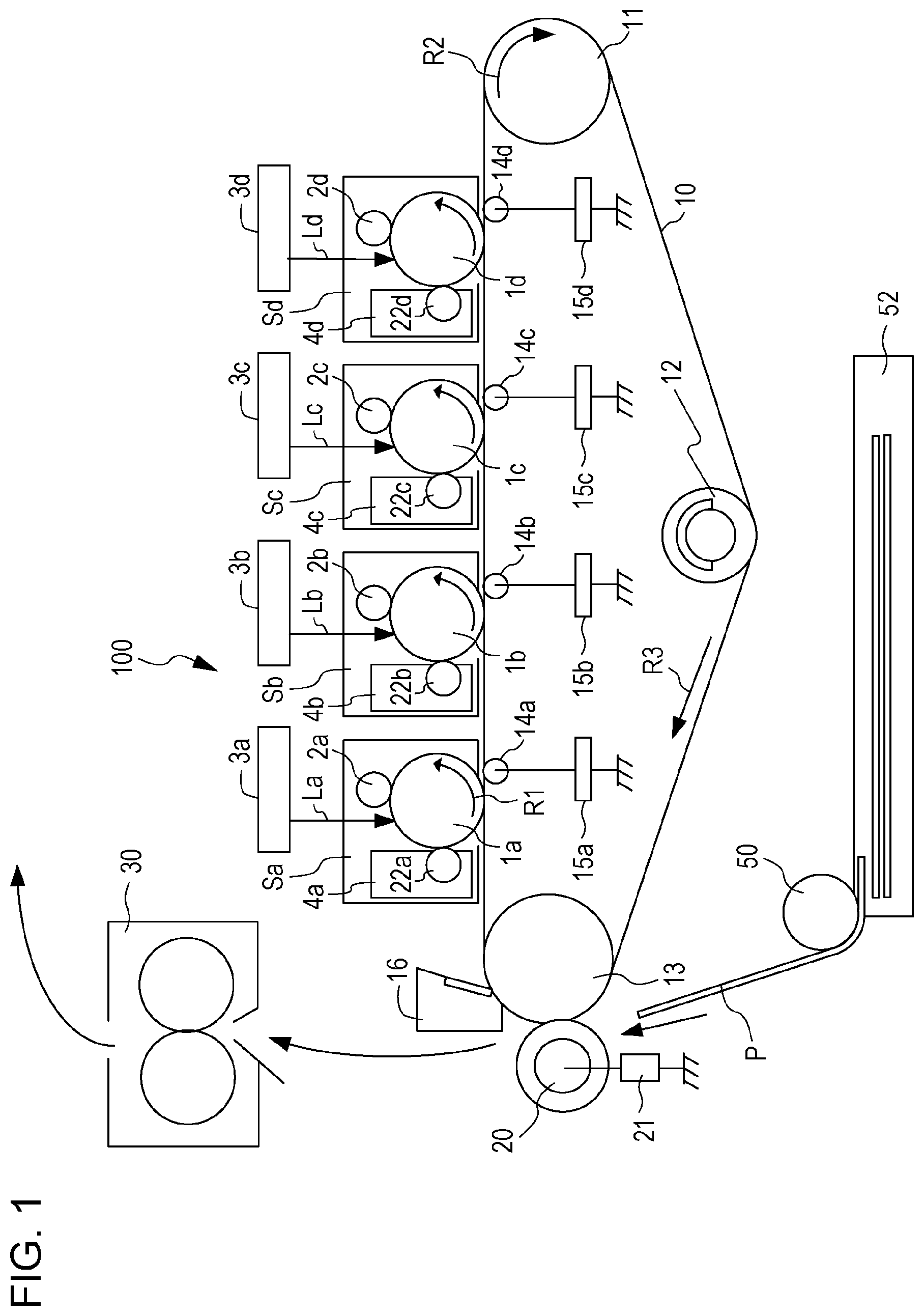 Patent US11782356 Figure 1 – Developing apparatus, process cartridge, and image forming apparatus