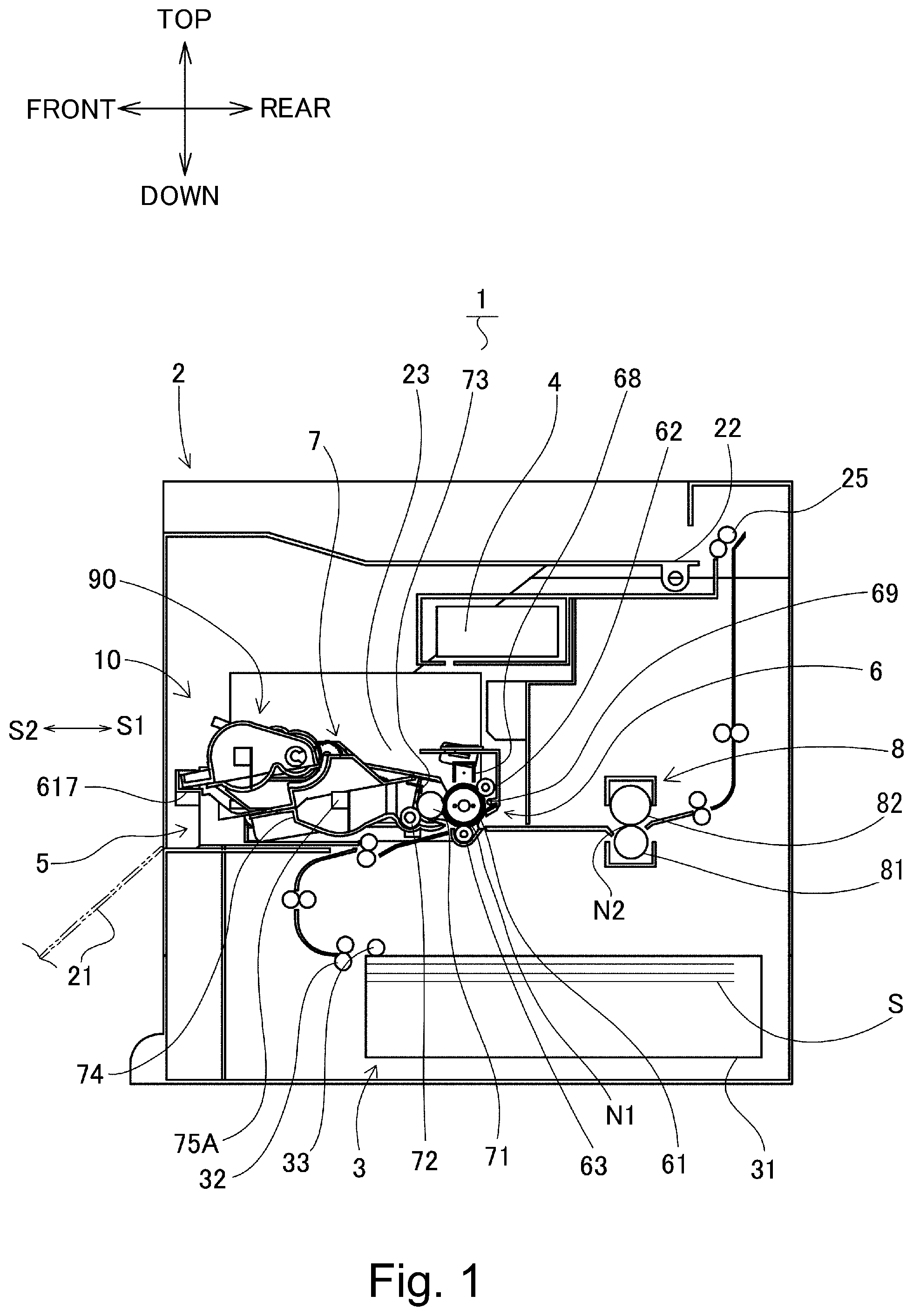 Patent US11782360 Figure 1 – Developer accommodating device, developing device, cartridge and image forming apparatus