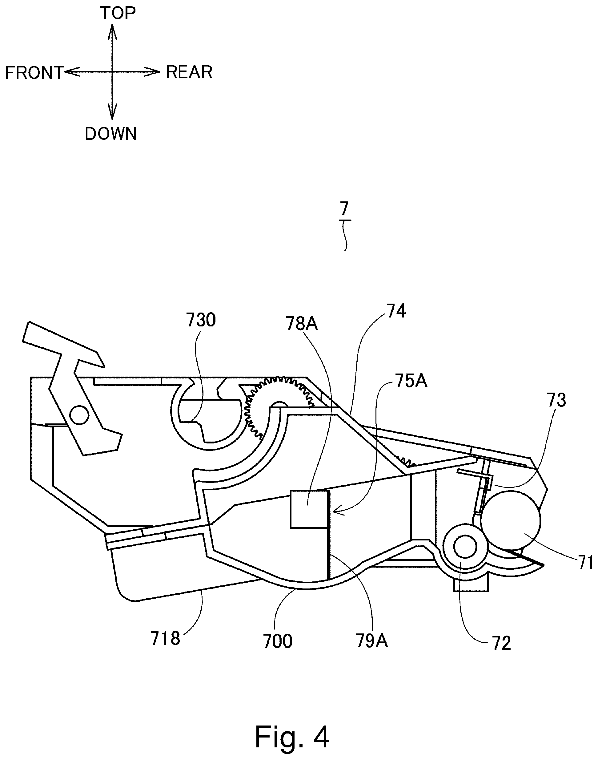 Patent US11782360 Figure 4 – Developer accommodating device, developing device, cartridge and image forming apparatus