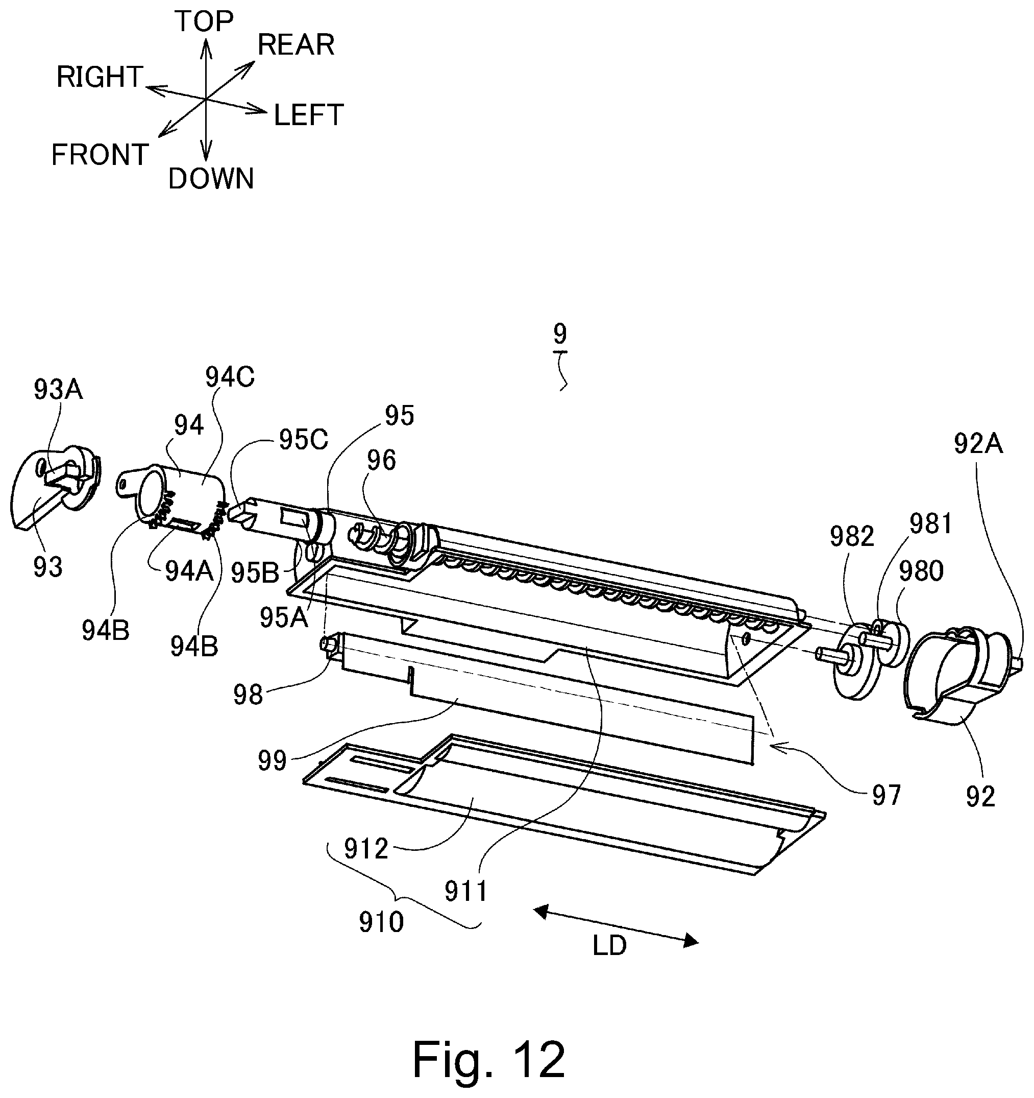 Patent US11782360 Figure 12 – Developer accommodating device, developing device, cartridge and image forming apparatus