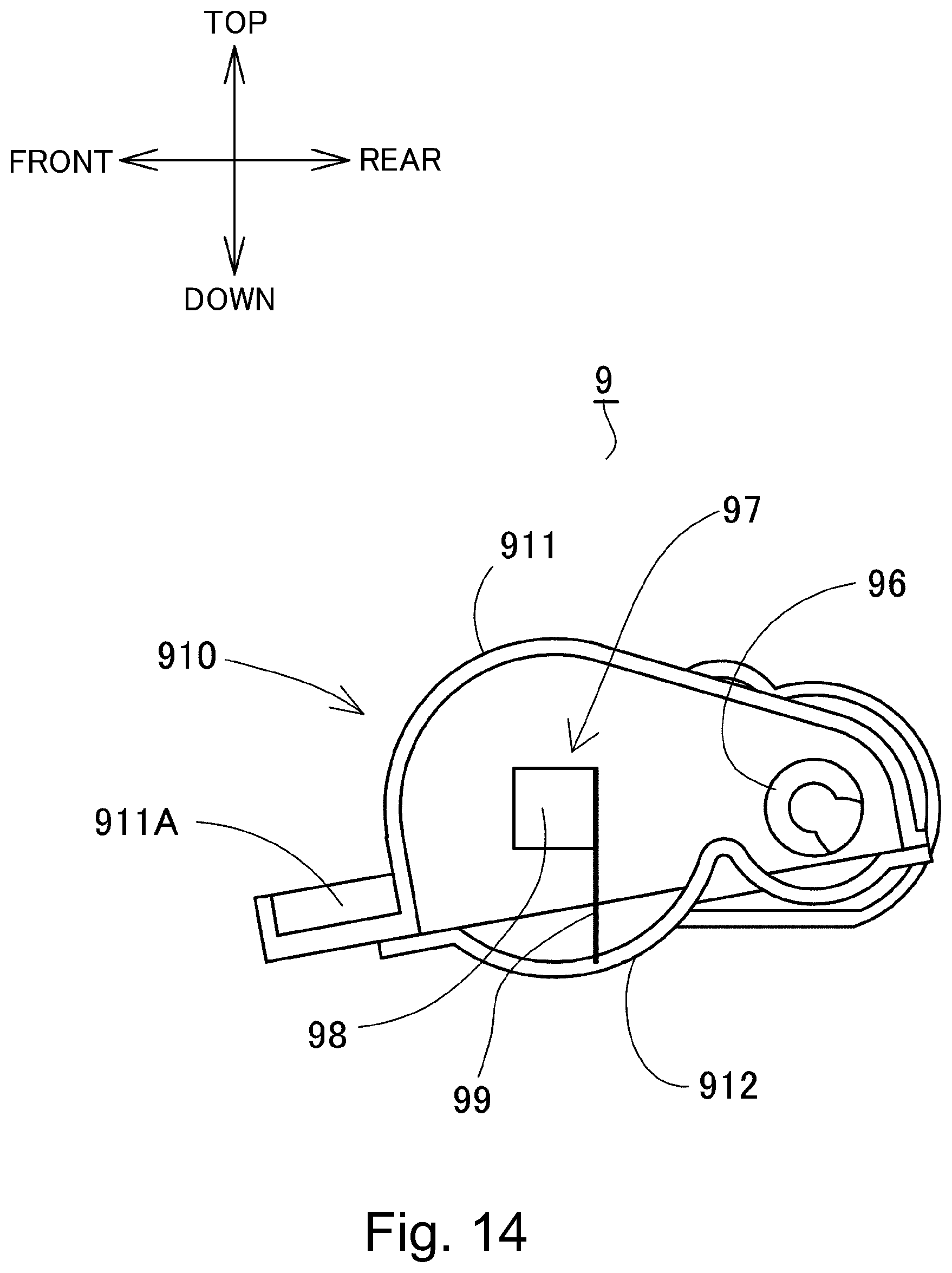 Patent US11782360 Figure 14 – Developer accommodating device, developing device, cartridge and image forming apparatus