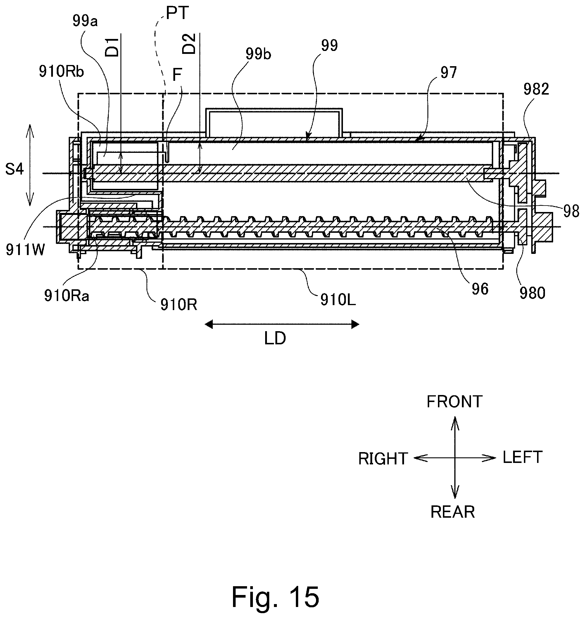 Patent US11782360 Figure 15 – Developer accommodating device, developing device, cartridge and image forming apparatus