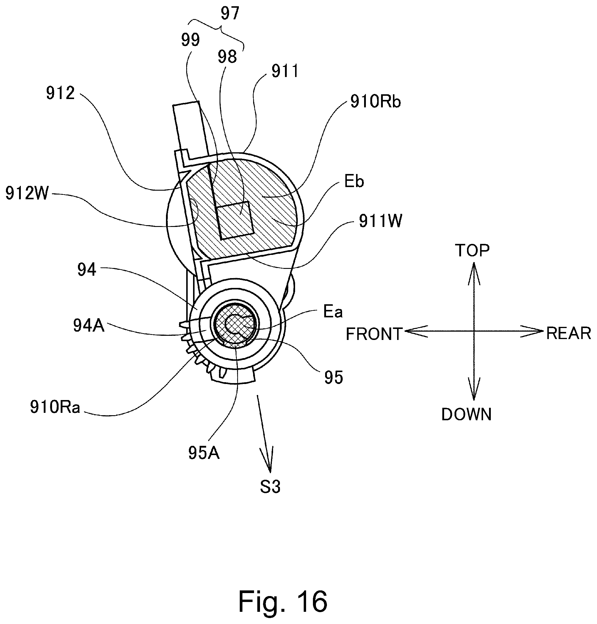 Patent US11782360 Figure 16 – Developer accommodating device, developing device, cartridge and image forming apparatus