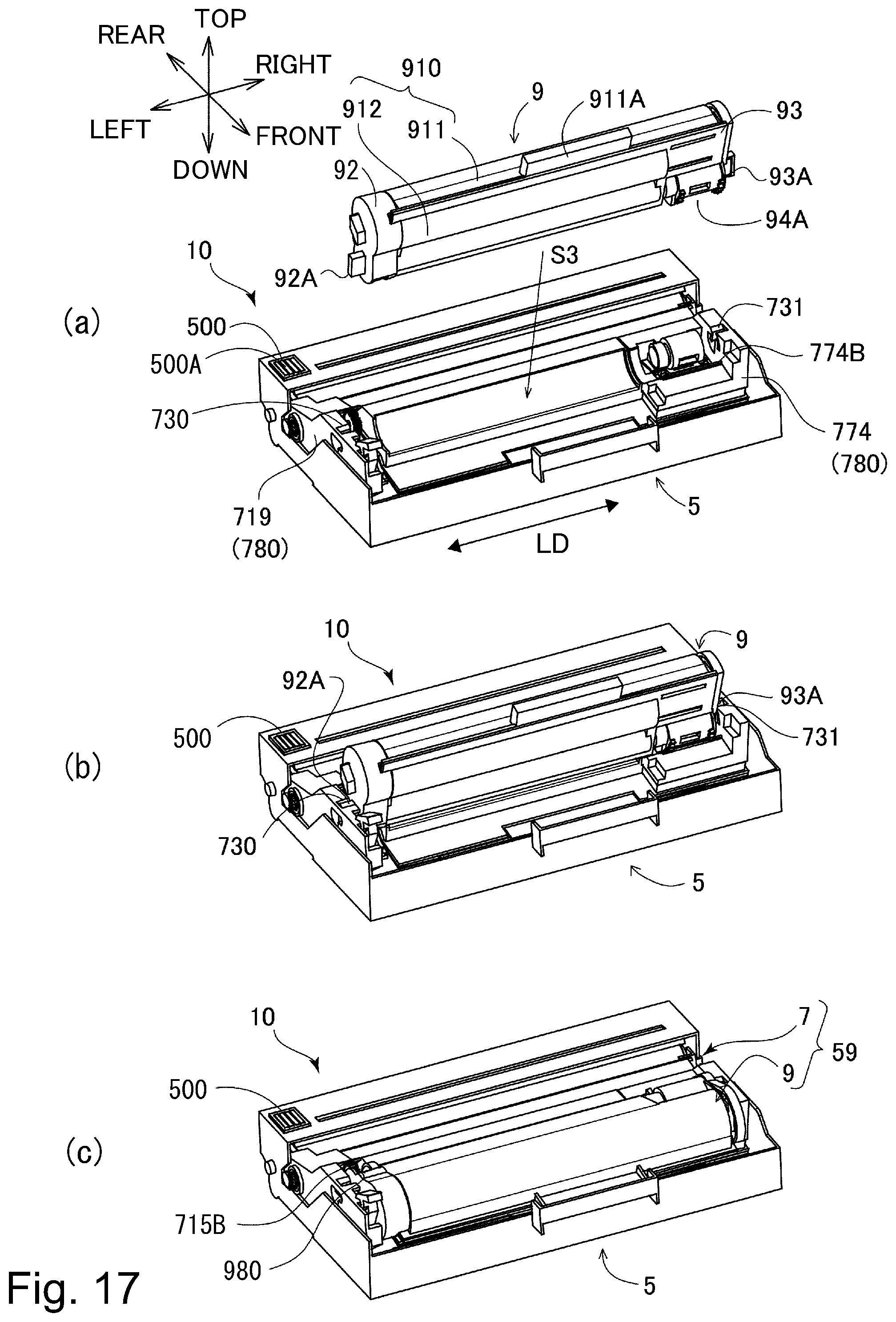 Patent US11782360 Figure 17 – Developer accommodating device, developing device, cartridge and image forming apparatus