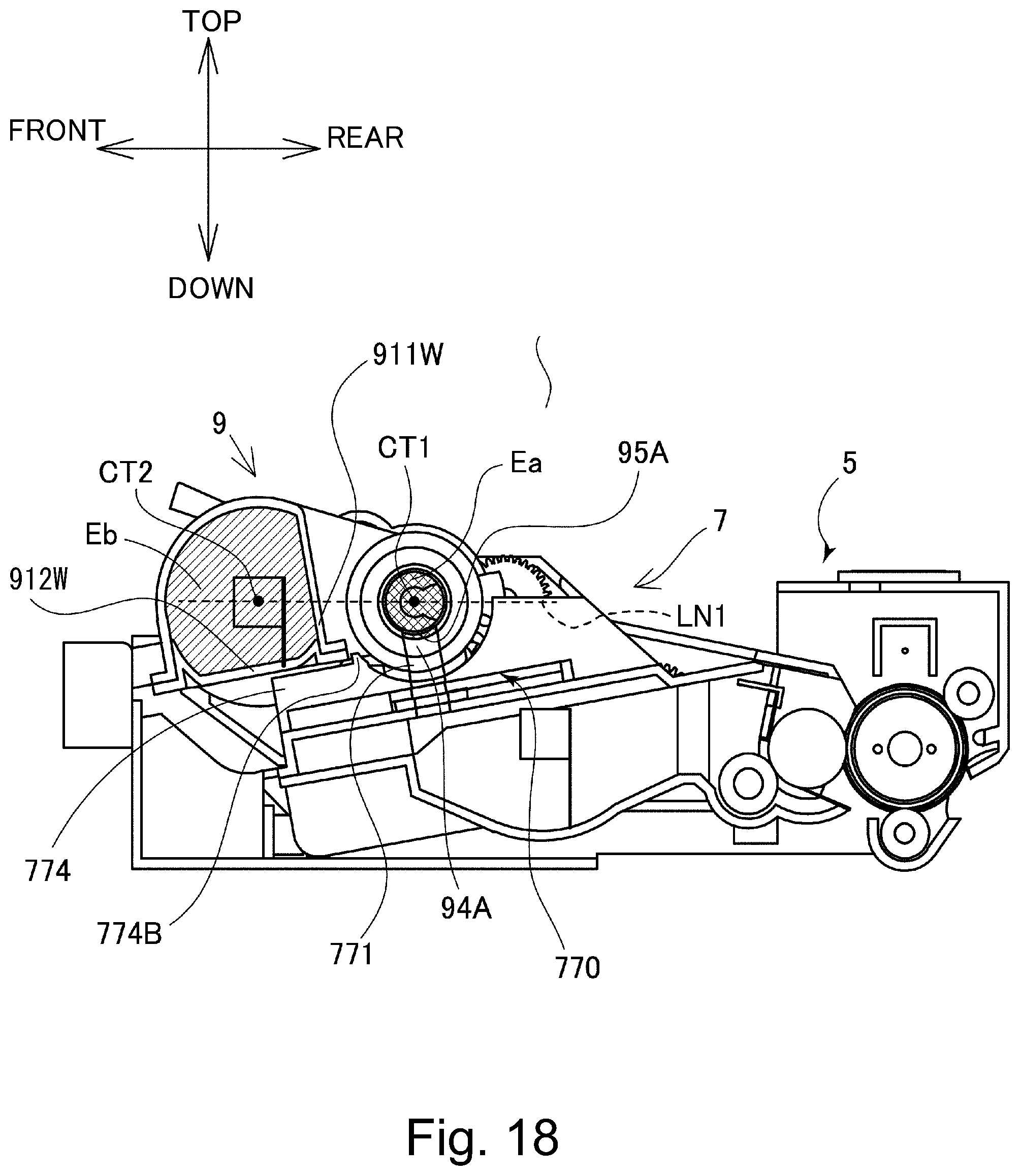 Patent US11782360 Figure 18 – Developer accommodating device, developing device, cartridge and image forming apparatus