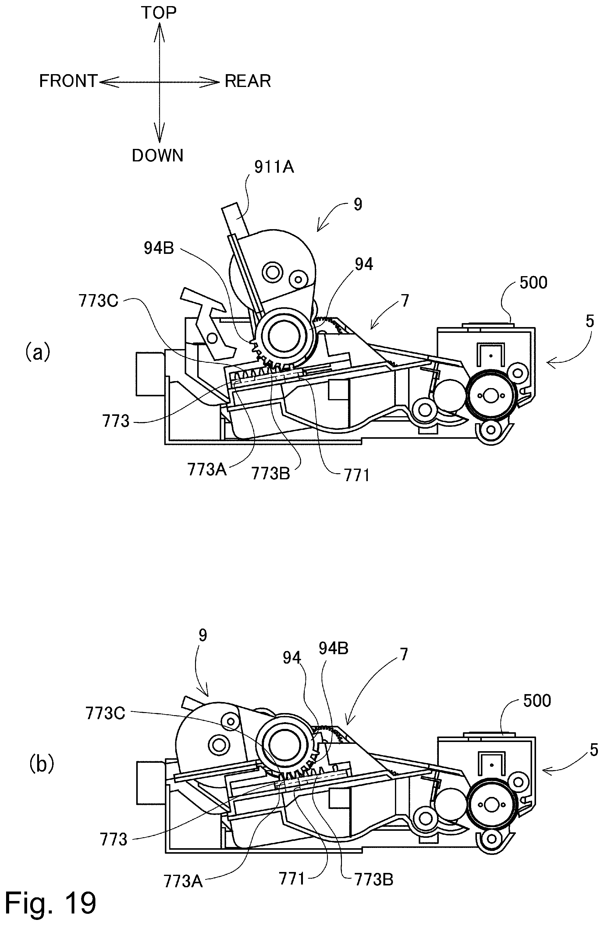 Patent US11782360 Figure 19 – Developer accommodating device, developing device, cartridge and image forming apparatus