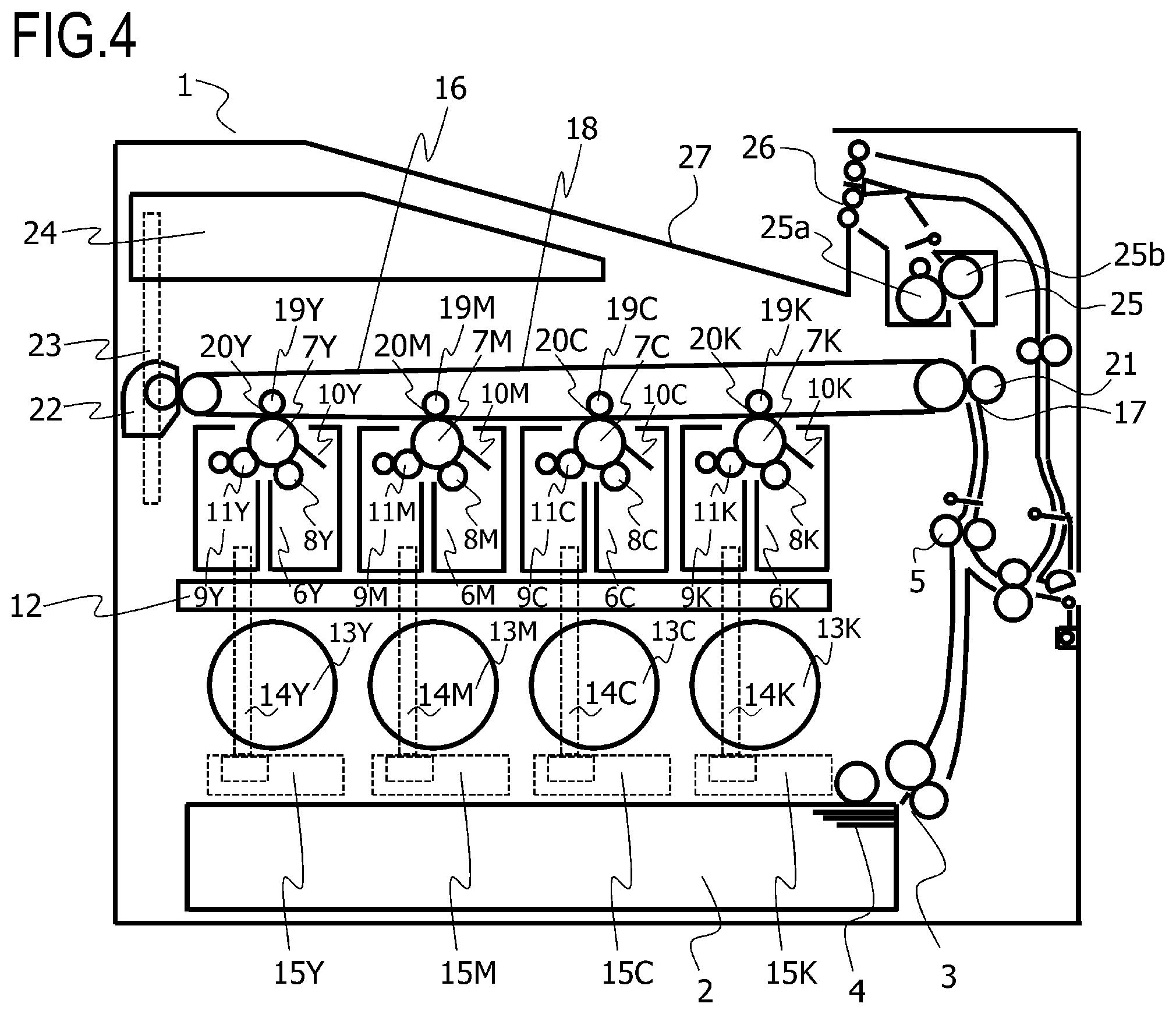 Patent US11782361 Figure 4 – Toner conveying apparatus having orthogonal toner conveying paths and image forming apparatus