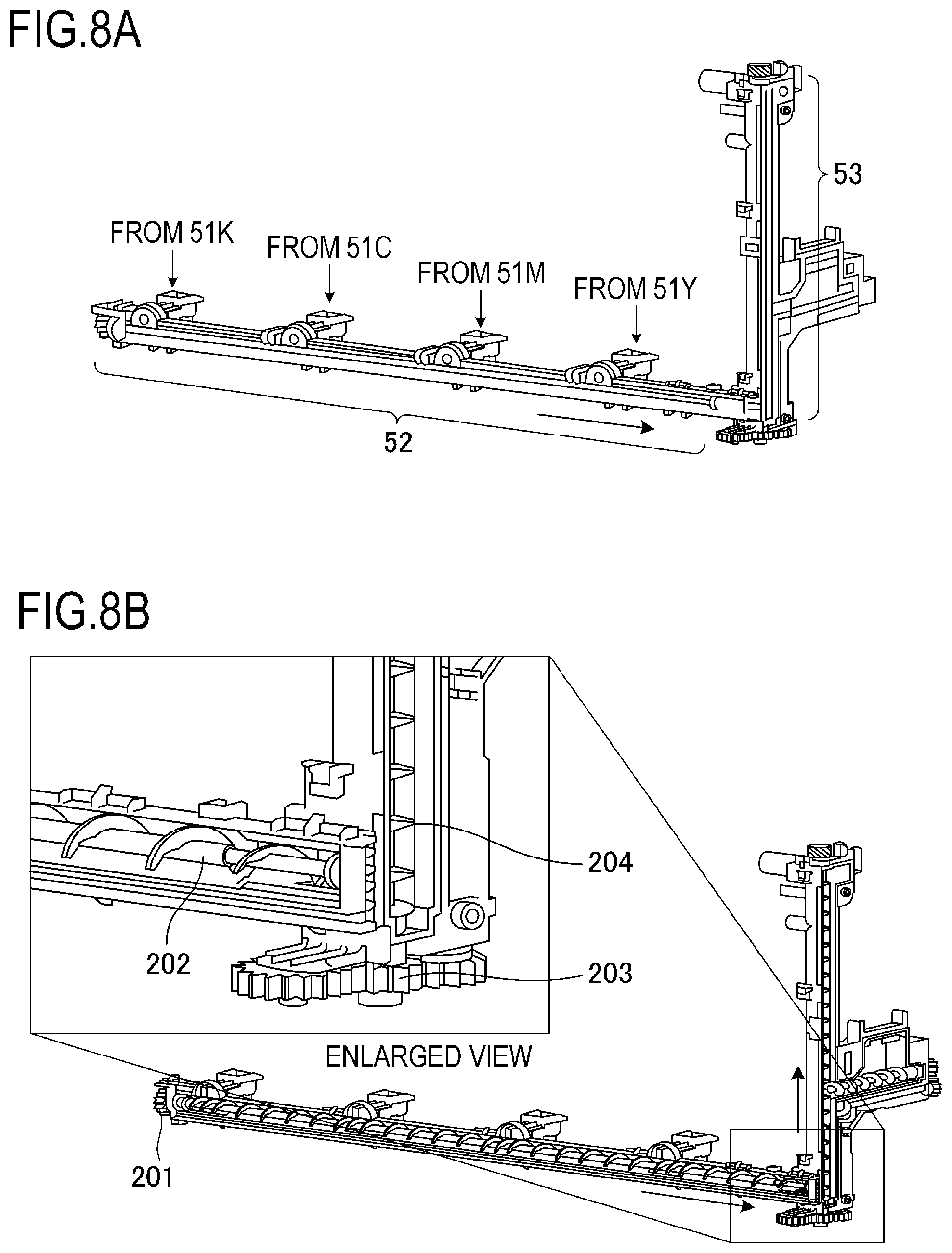 Patent US11782361 Figure 8 – Toner conveying apparatus having orthogonal toner conveying paths and image forming apparatus