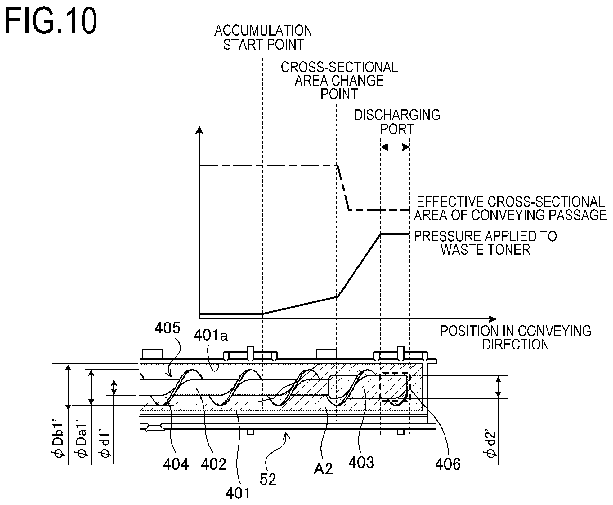 Patent US11782361 Figure 10 – Toner conveying apparatus having orthogonal toner conveying paths and image forming apparatus