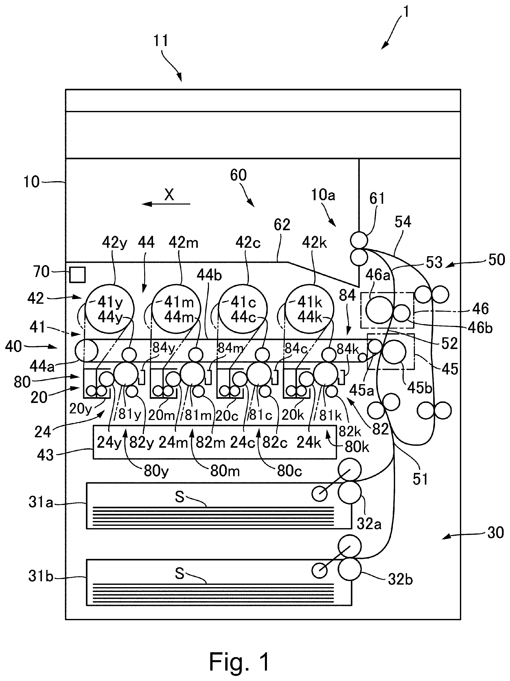 Patent US11782362 Figure 1 – Developing device