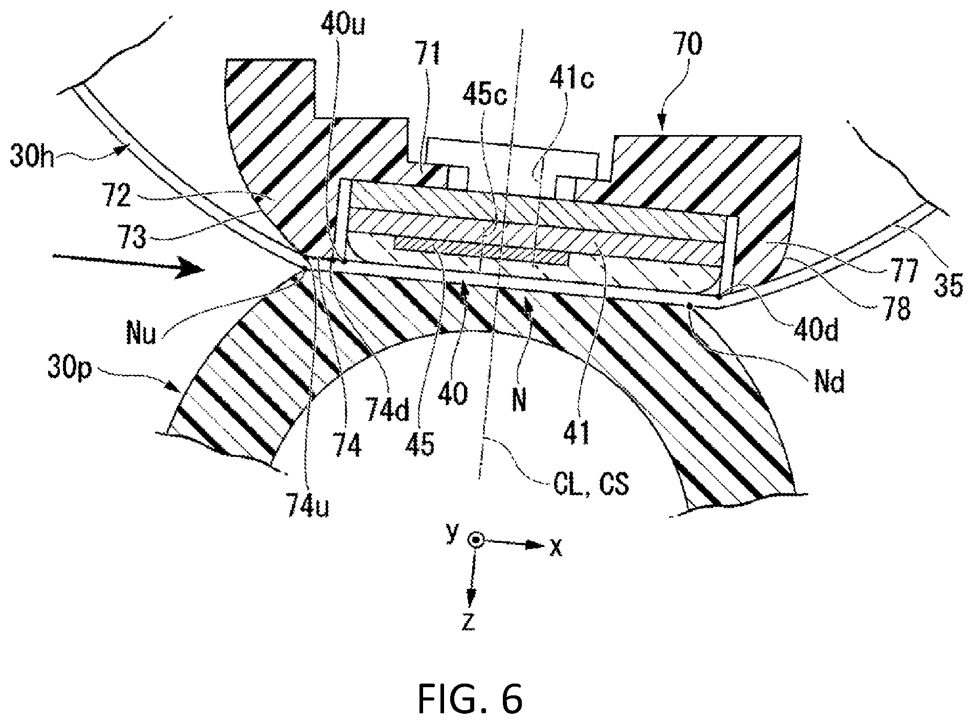 Patent US11782370 Figure 5 – Heating apparatus having a cylindrical film and a pressing element to form a nip