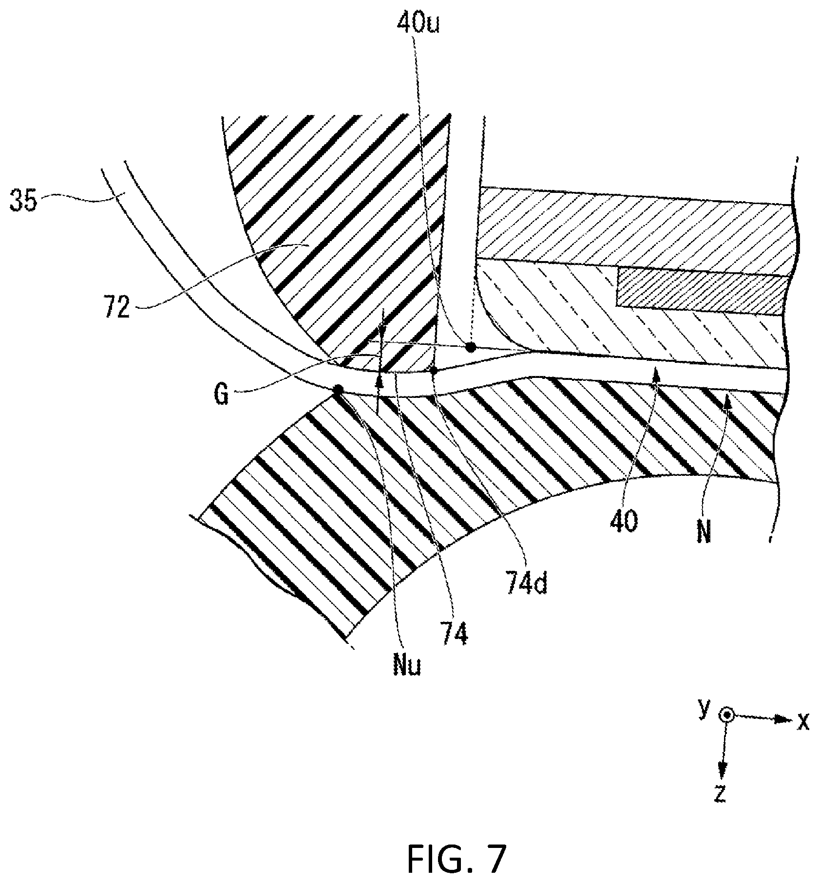 Patent US11782370 Figure 6 – Heating apparatus having a cylindrical film and a pressing element to form a nip