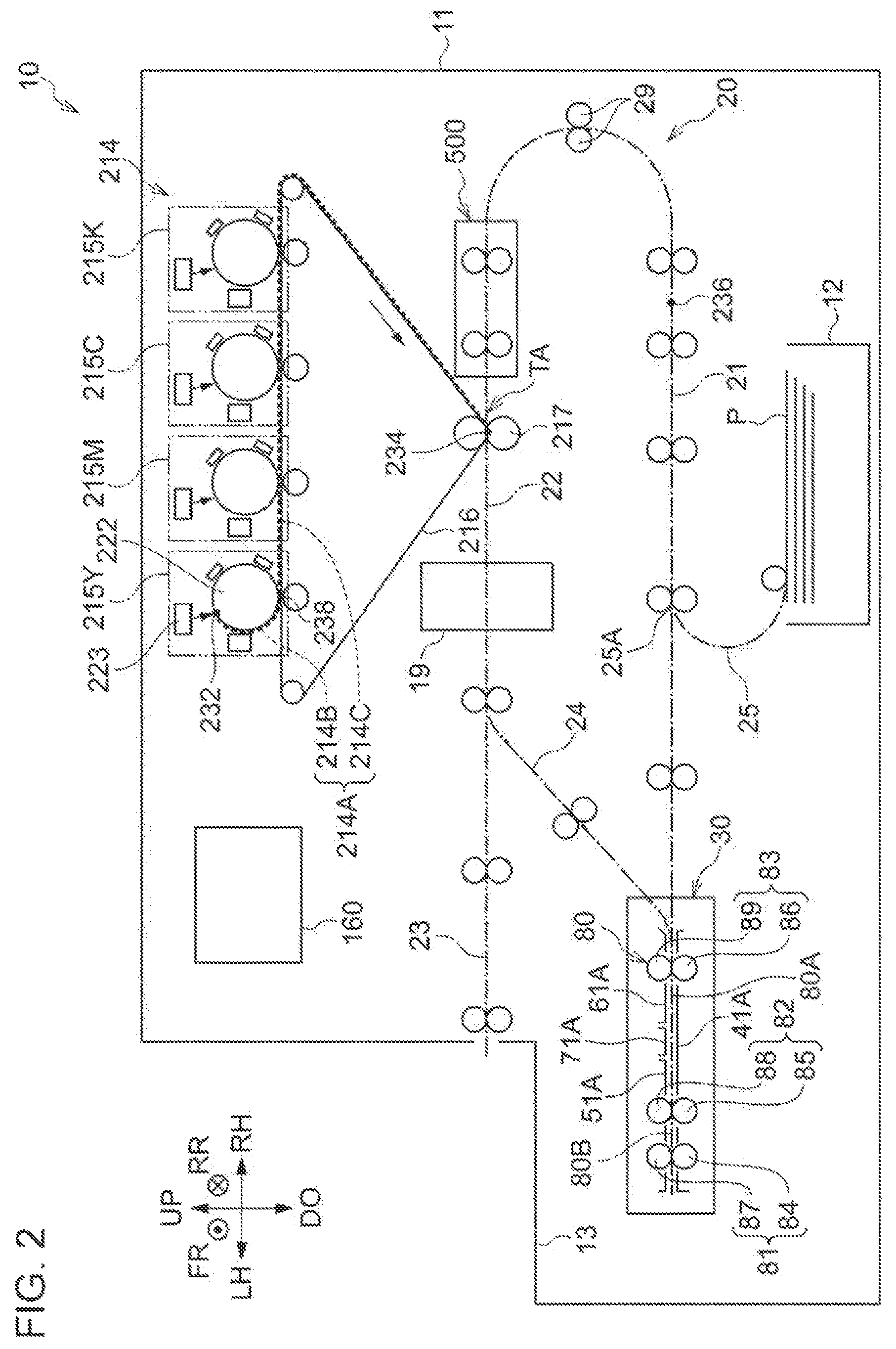 Patent US11782372 Figure 2 – Detection device, image forming apparatus, and non-transitory computer readable medium