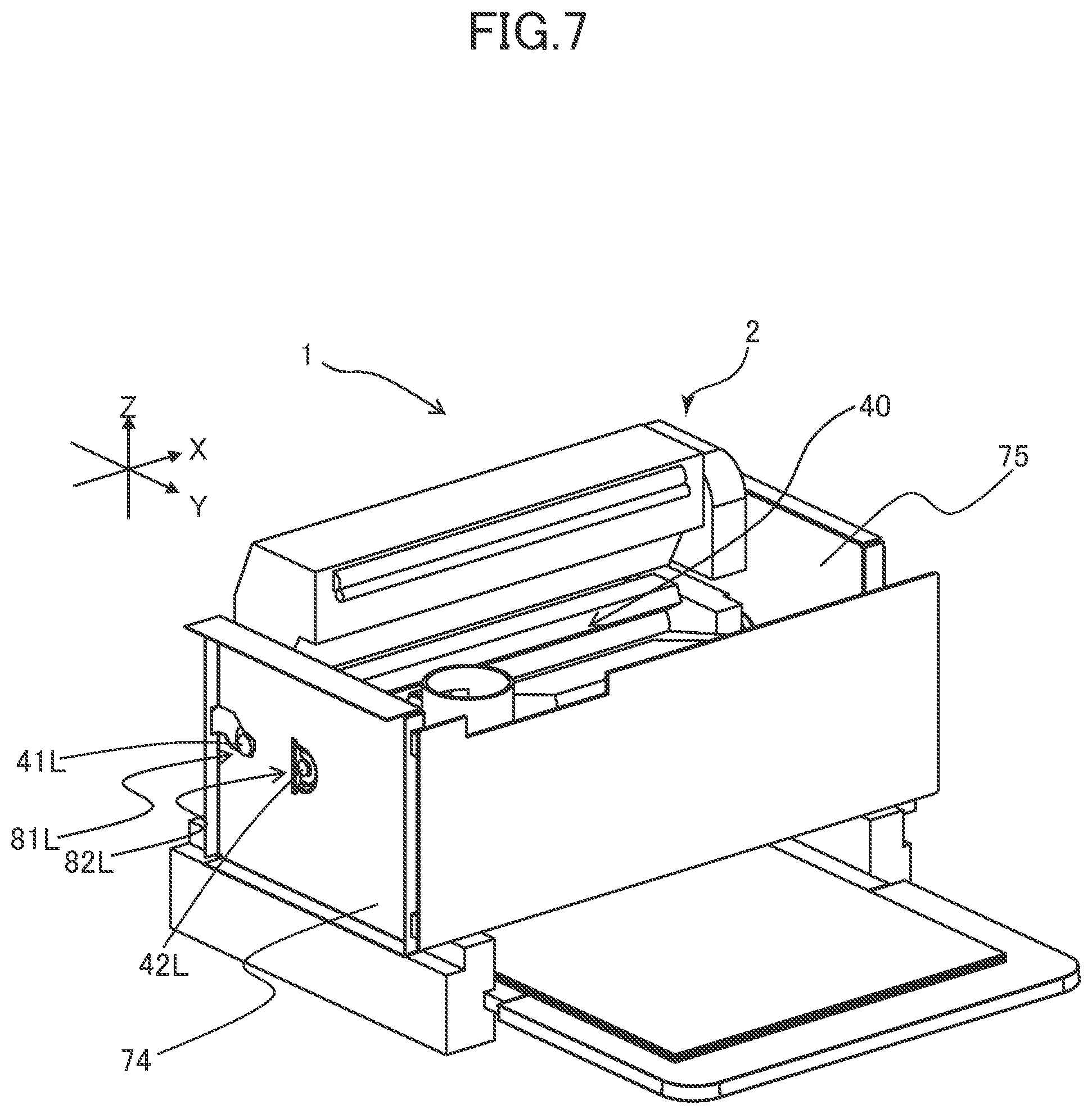 Patent US11782378 Figure 7 – Image forming apparatus provided with detachable processing unit