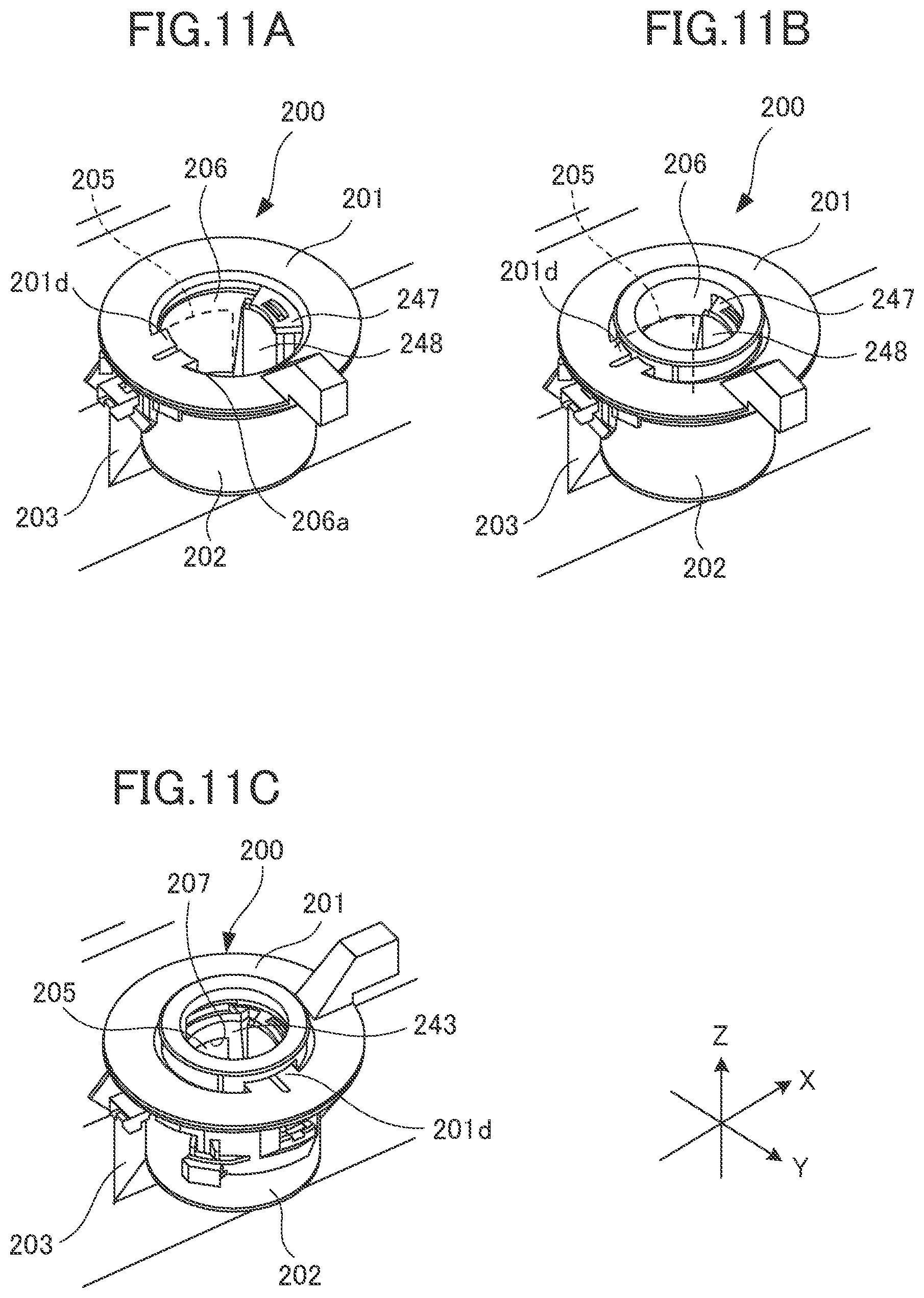 Patent US11782378 Figure 11 – Image forming apparatus provided with detachable processing unit