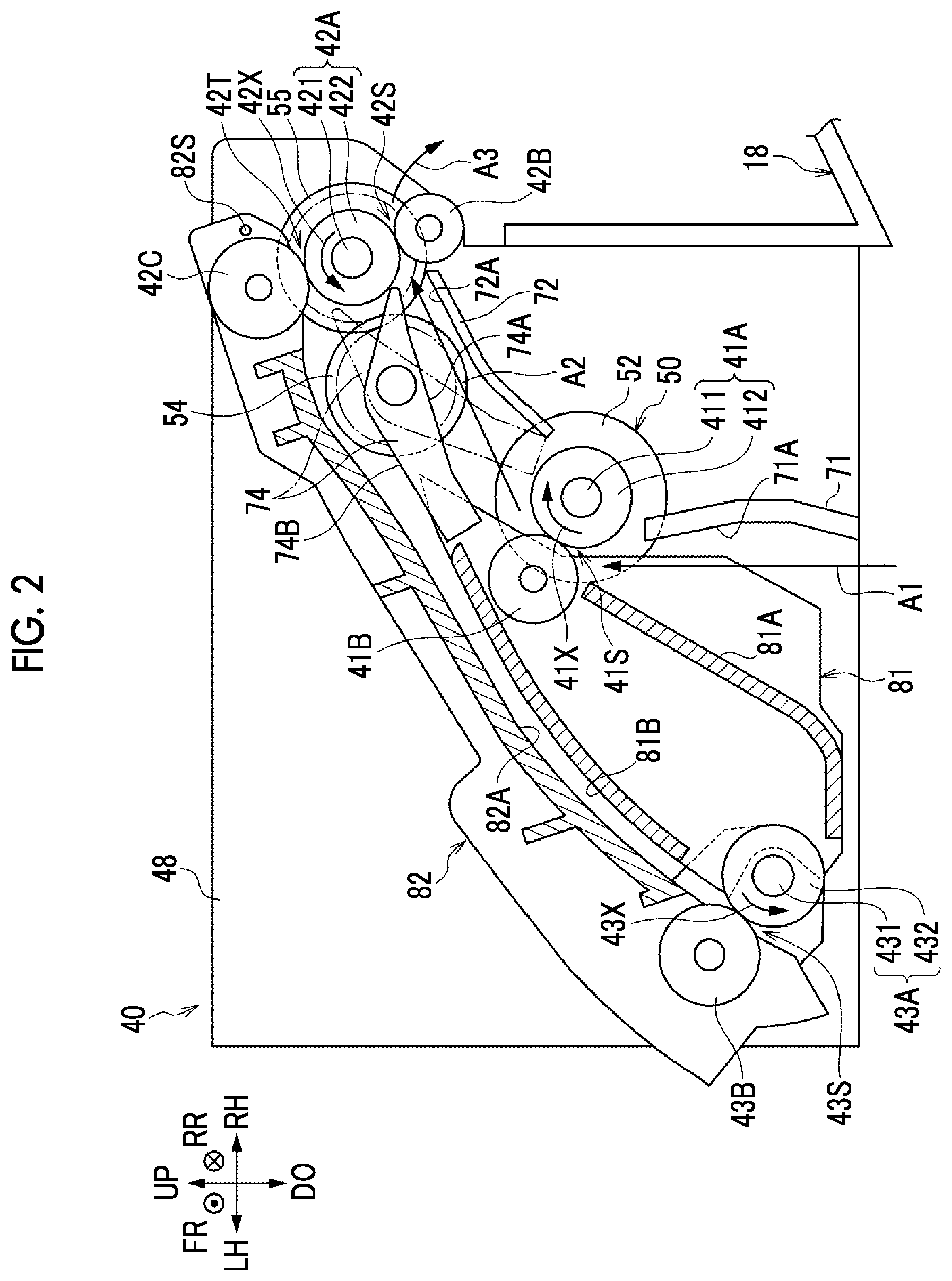Patent US11782379 Figure 2 – Rotating device, transporting device, and image forming apparatus