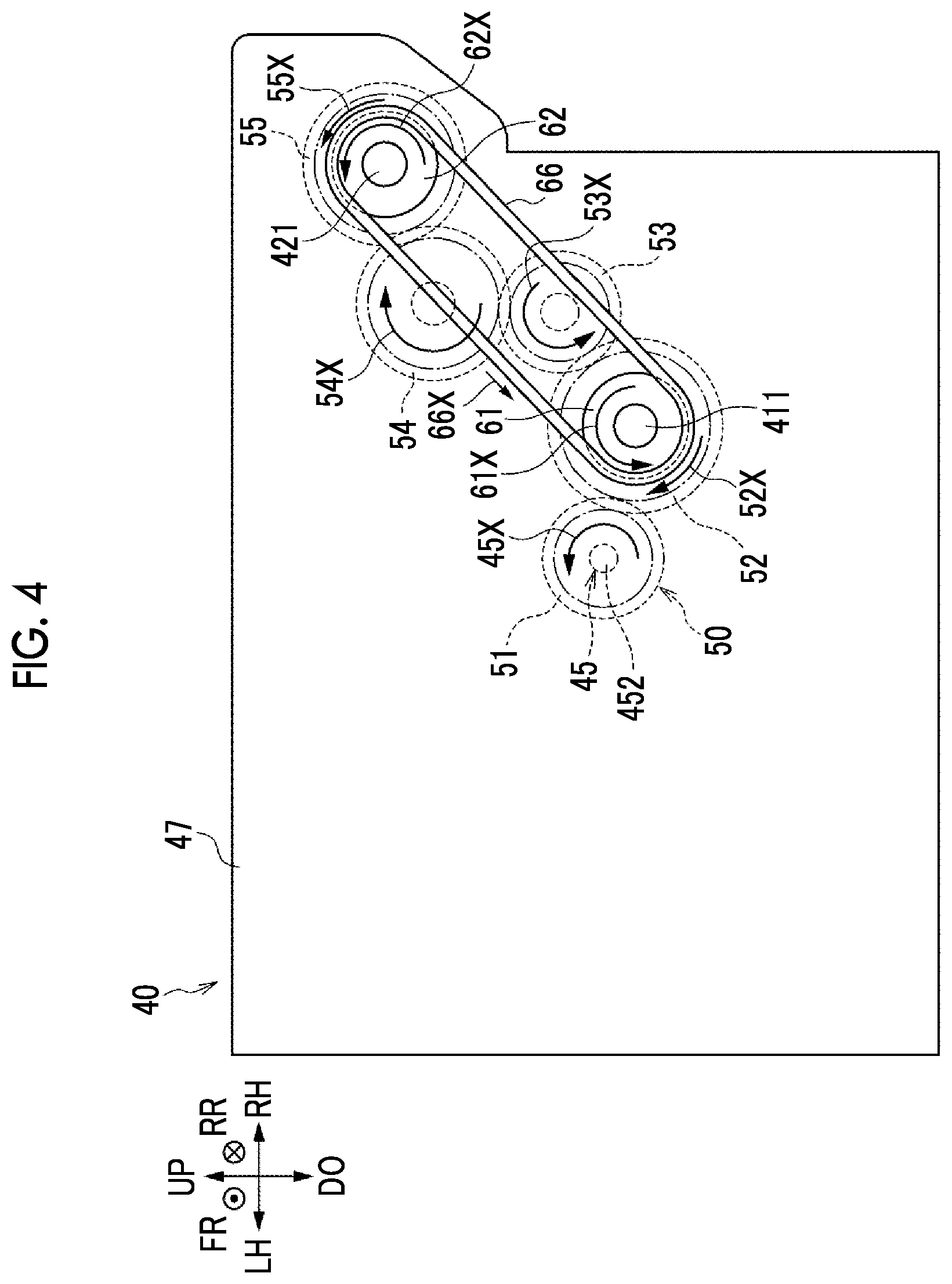 Patent US11782379 Figure 4 – Rotating device, transporting device, and image forming apparatus