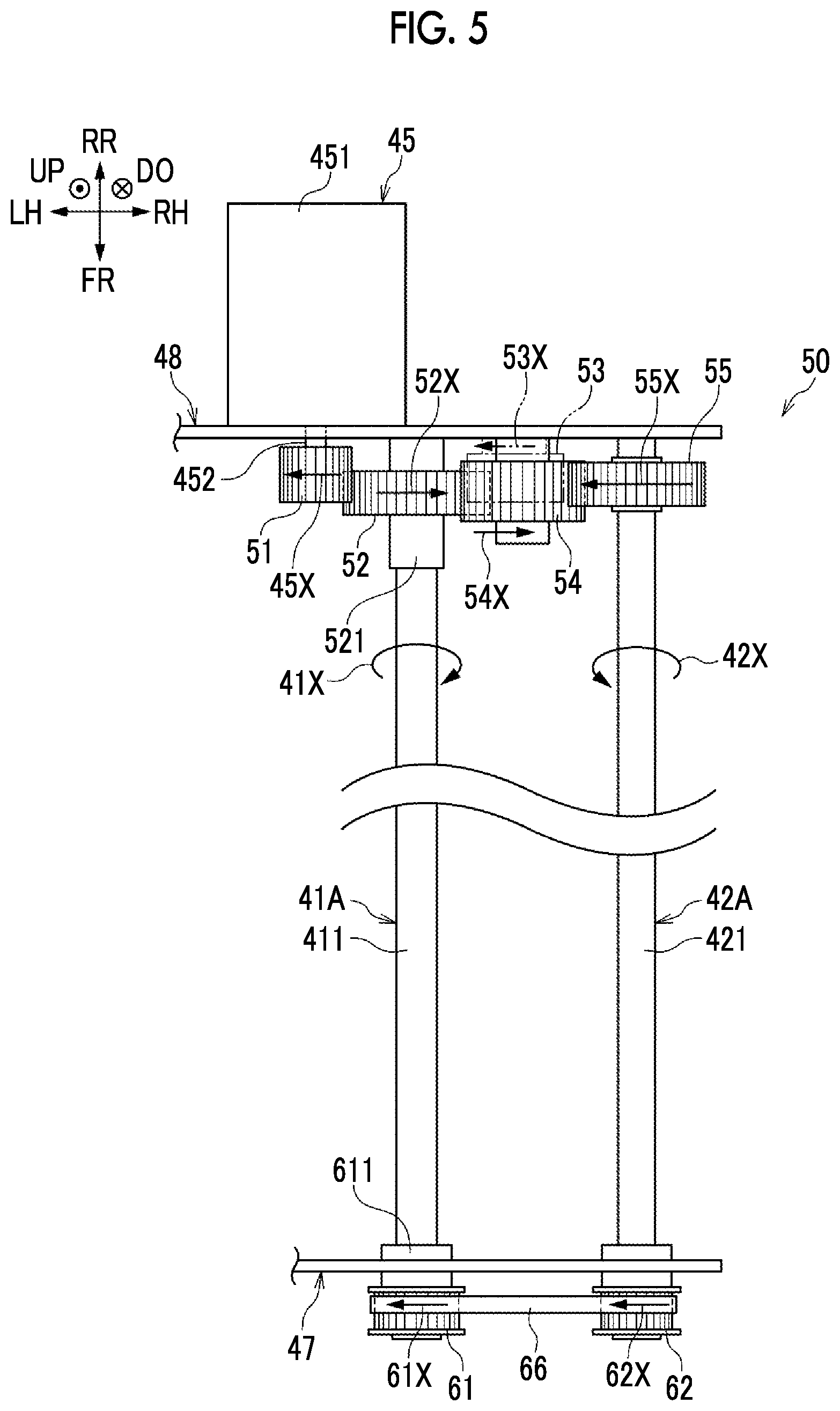 Patent US11782379 Figure 5 – Rotating device, transporting device, and image forming apparatus