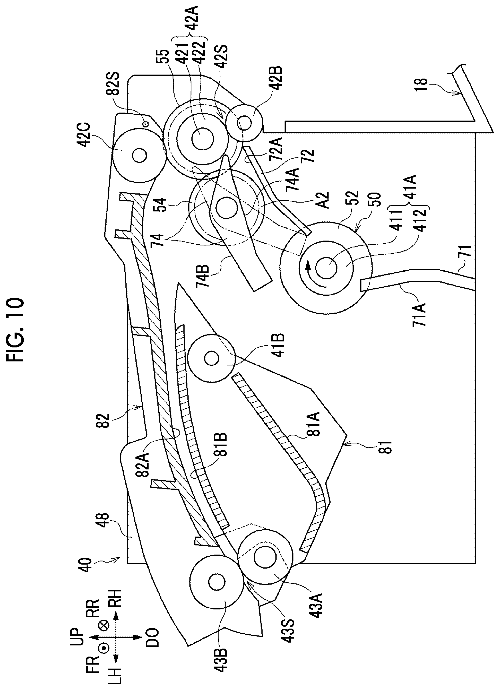 Patent US11782379 Figure 10 – Rotating device, transporting device, and image forming apparatus