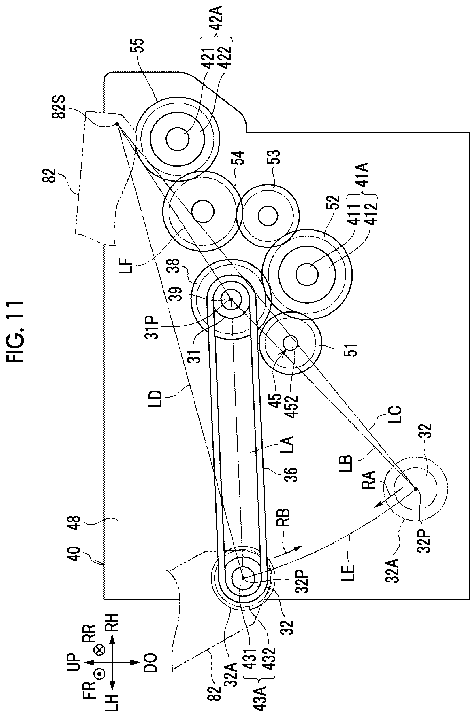 Patent US11782379 Figure 11 – Rotating device, transporting device, and image forming apparatus