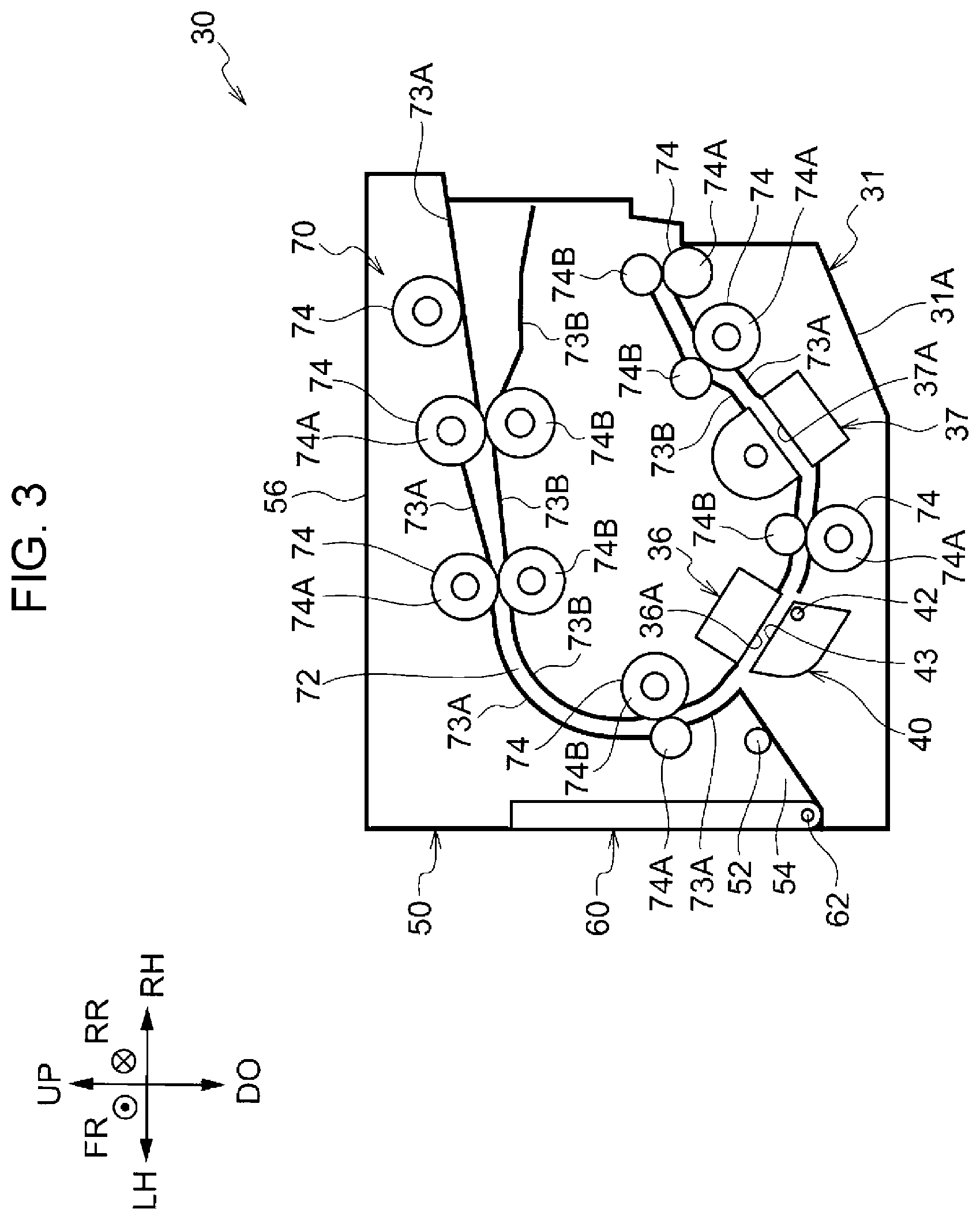 Patent US11782380 Figure 3 – Document reading device and image forming apparatus