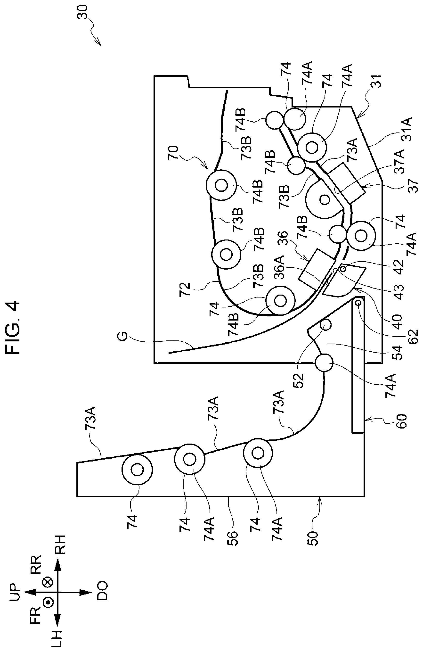 Patent US11782380 Figure 4 – Document reading device and image forming apparatus