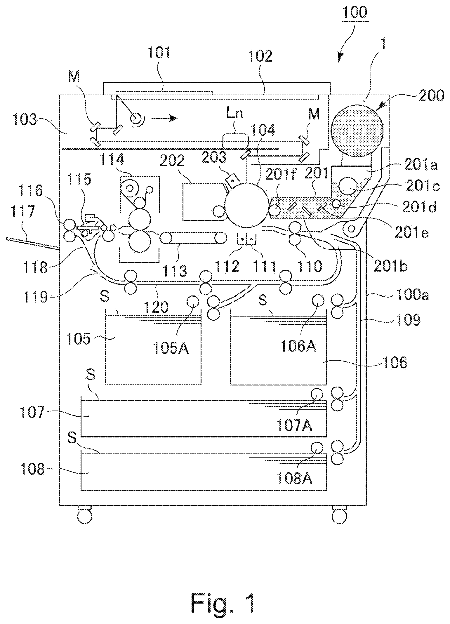 Patent US11782382 Figure 1 – Developer supply container and developer supplying system