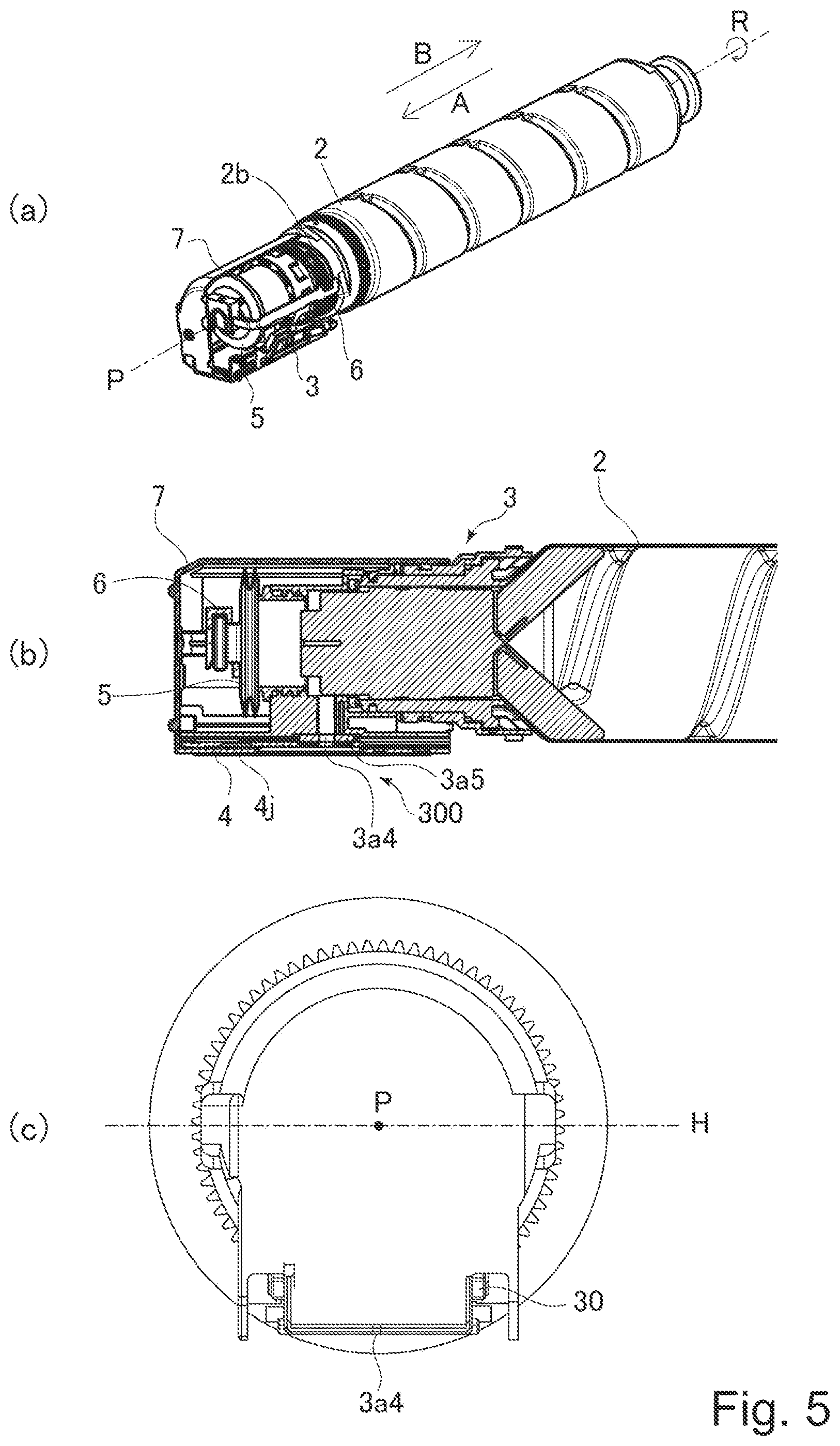 Patent US11782382 Figure 5 – Developer supply container and developer supplying system