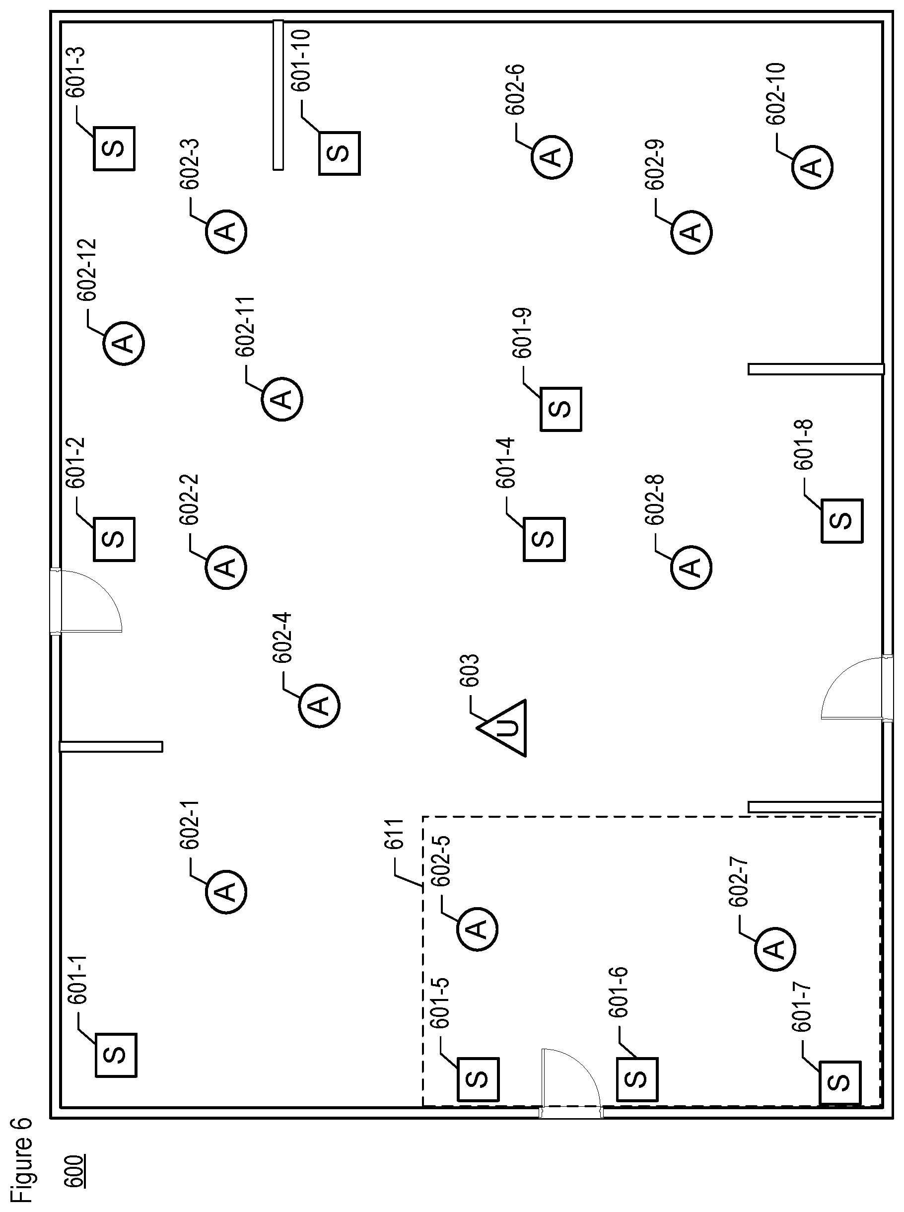 Patent US11782403 Figure 6 – Space-driven building automation and control, including the configuring of one or more network nodes to an address that is representative of a space